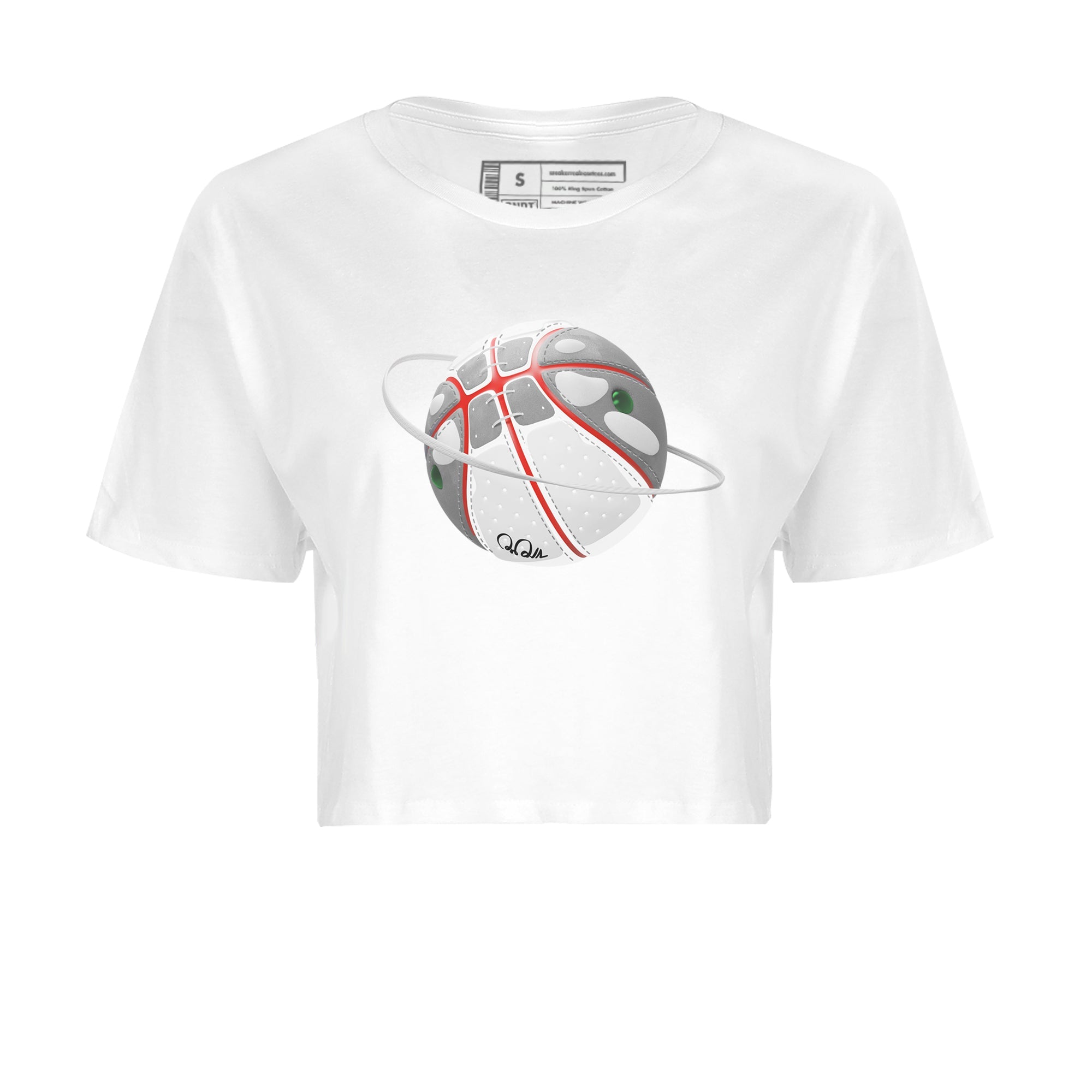 Air Jordan 13 Wolf Grey Sneaker Match Tees Basketball Planet Streetwear Sneaker Shirt AJ13 Wolf Grey Sneaker Release Tees Women's Shirts White 2