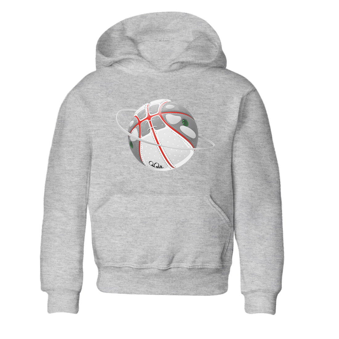 Air Jordan 13 Wolf Grey Sneaker Match Tees Basketball Planet Streetwear Sneaker Shirt AJ13 Wolf Grey Sneaker Release Tees Kids Shirts Heather Grey 2