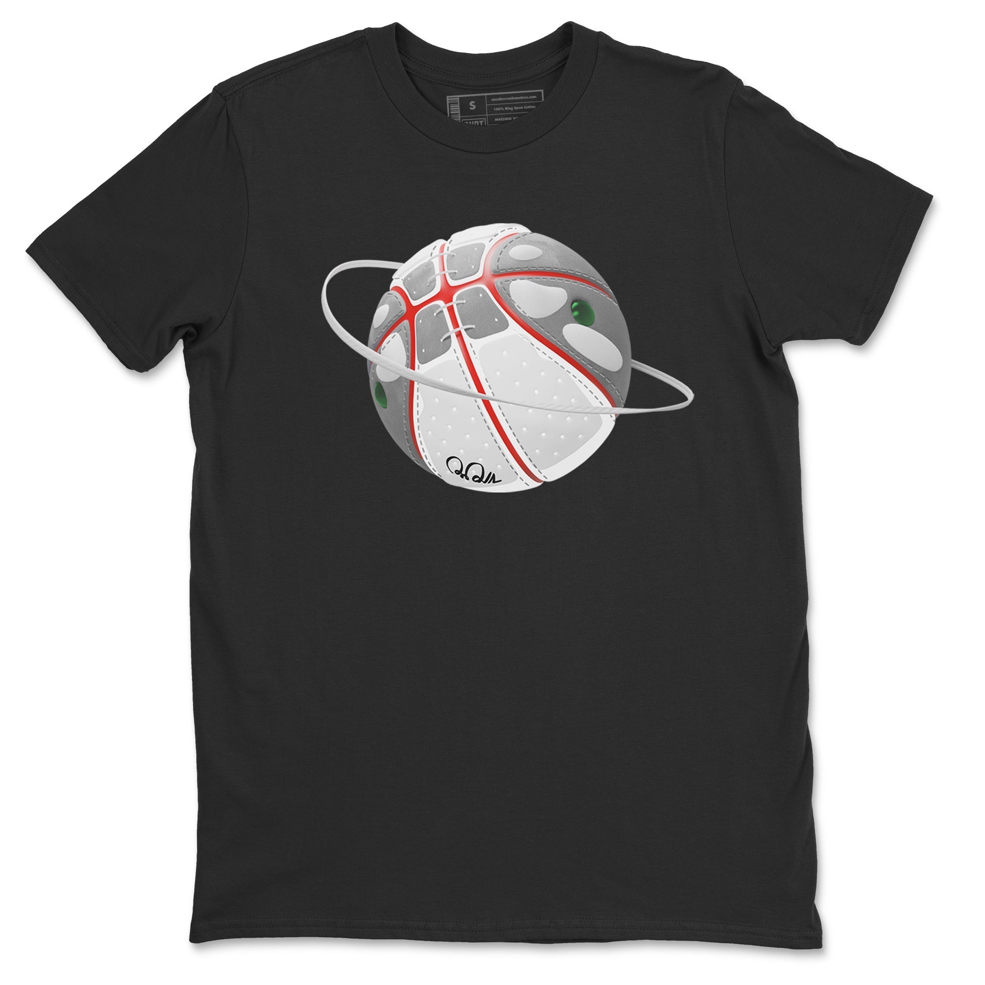 Air Jordan 13 Wolf Grey Sneaker Match Tees Basketball Planet Streetwear Sneaker Shirt AJ13 Wolf Grey Sneaker Release Tees Unisex Shirts Black 2