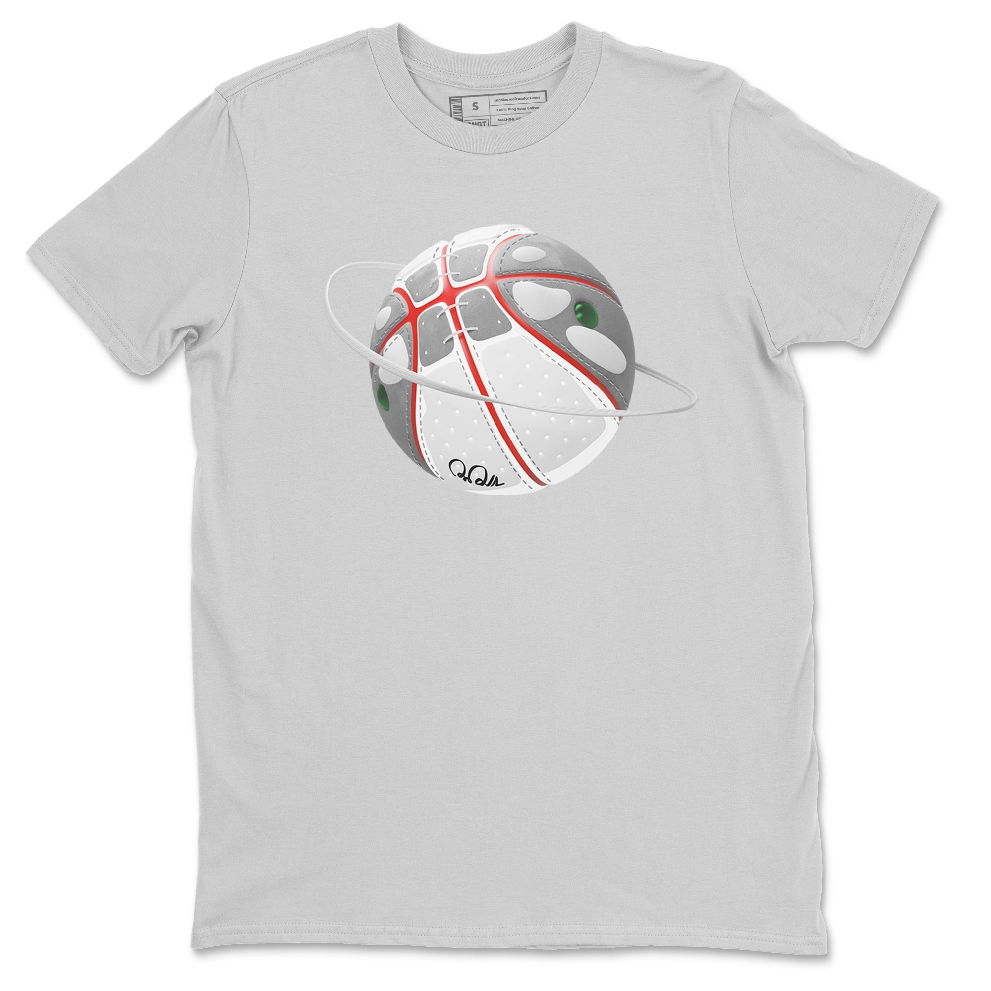 Air Jordan 13 Wolf Grey Sneaker Match Tees Basketball Planet Streetwear Sneaker Shirt AJ13 Wolf Grey Sneaker Release Tees Unisex Shirts Silver 2