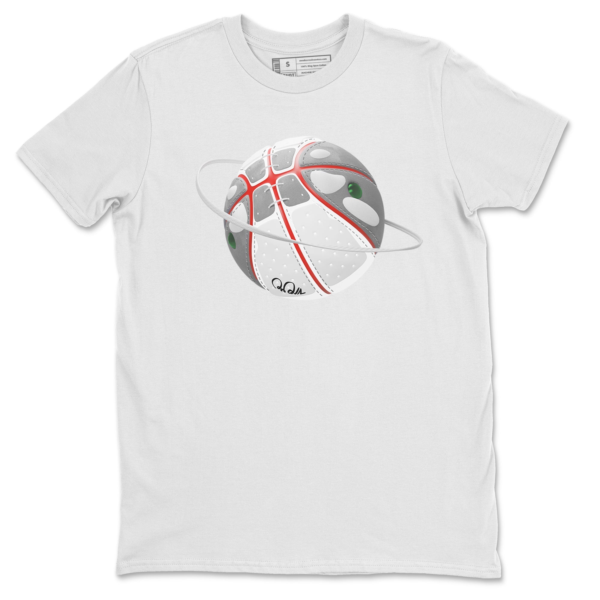 Air Jordan 13 Wolf Grey Sneaker Match Tees Basketball Planet Streetwear Sneaker Shirt AJ13 Wolf Grey Sneaker Release Tees Unisex Shirts White 2