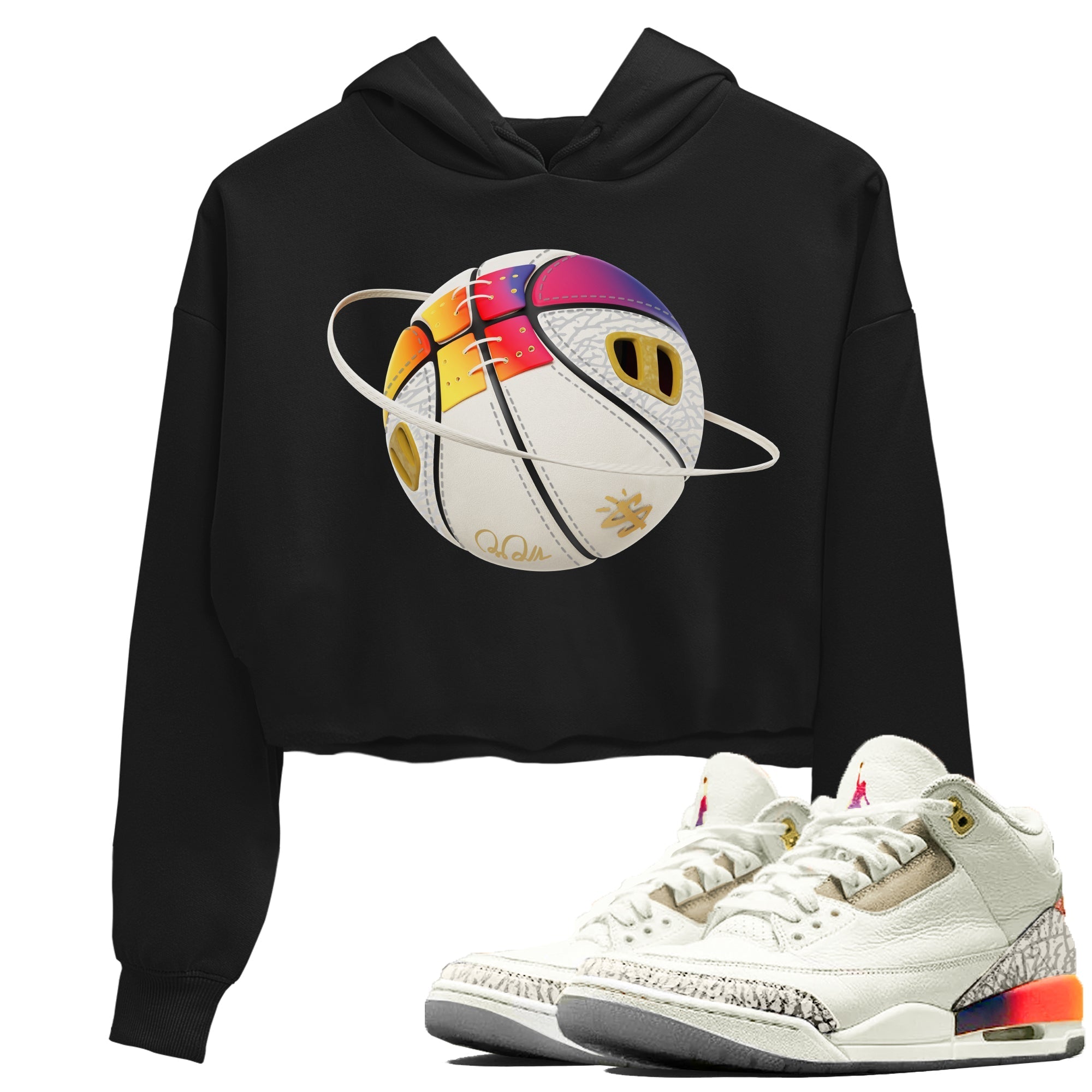 Air Jordan 3 J Balvin shirt to match jordans Basketball Planet Streetwear Sneaker Shirt AJ3 Balvin  Drip Gear Zone Sneaker Matching Clothing LGBTQ Gay Pride T-Shirt Black 1 Crop T-Shirt
