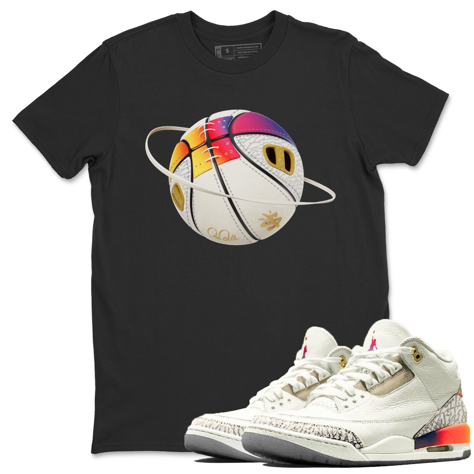 Air Jordan 3 J Balvin shirt to match jordans Basketball Planet Streetwear Sneaker Shirt AJ3 Balvin  Drip Gear Zone Sneaker Matching Clothing LGBTQ Gay Pride T-Shirt Unisex Black 1 T-Shirt