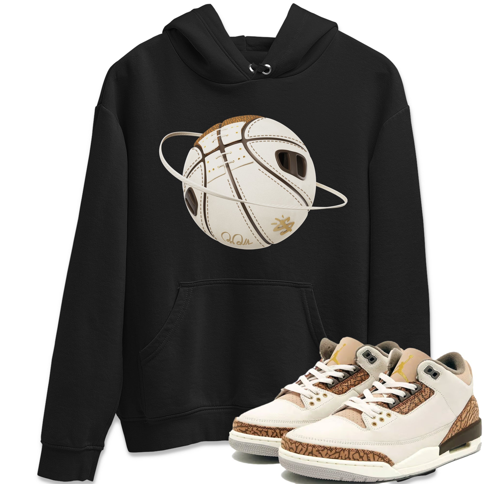 Air Jordan 3 Palomino Sneaker Match Tees Basketball Planet Streetwear Sneaker Shirt AJ3 Palomino Sneaker Release Tees Unisex Shirts Black 1