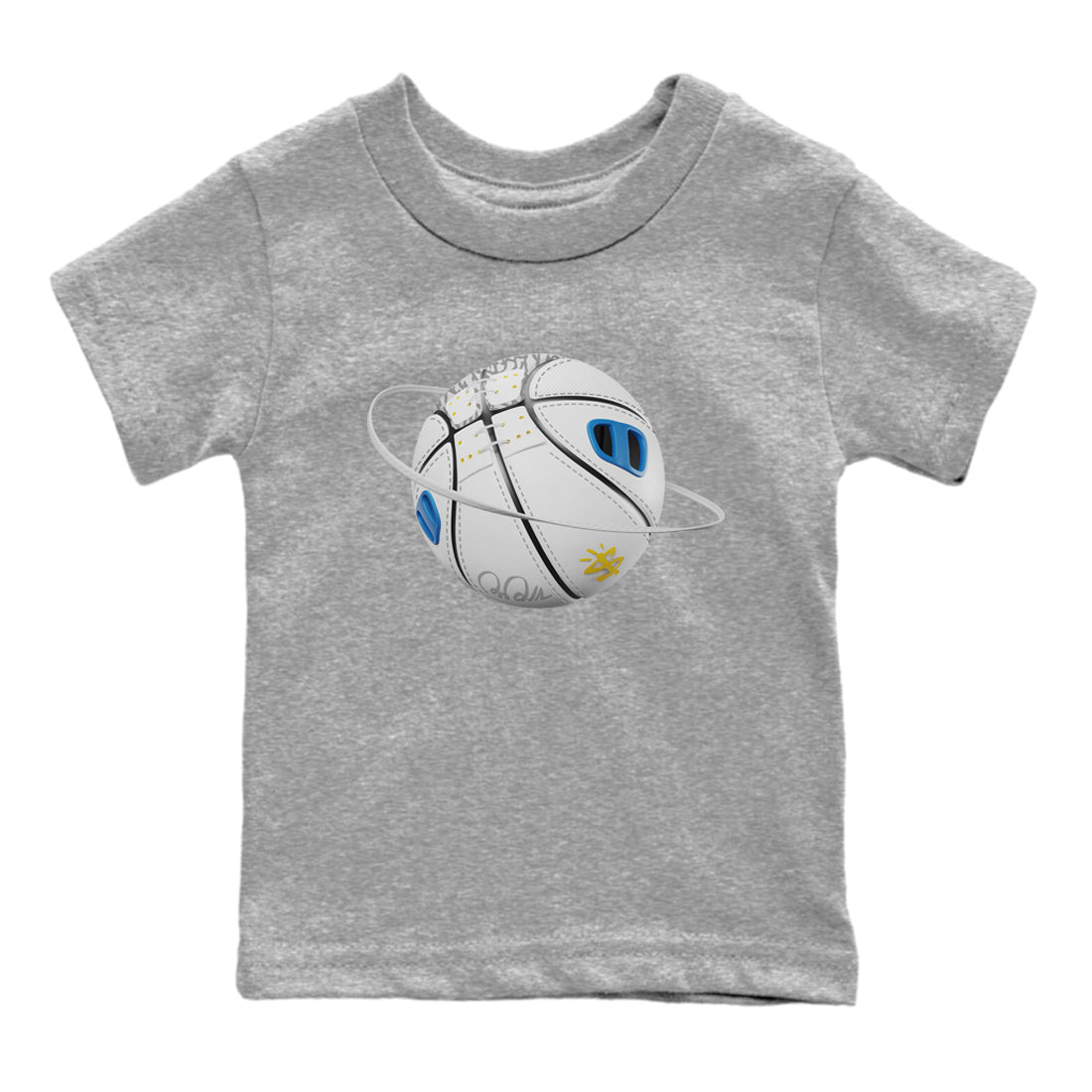Air Jordan 3 Wizards Sneaker Match Tees Basketball Planet Streetwear Sneaker Shirt AJ3 NBA Wizards  Sneaker Release Tees Kids Shirts Heather Grey 2
