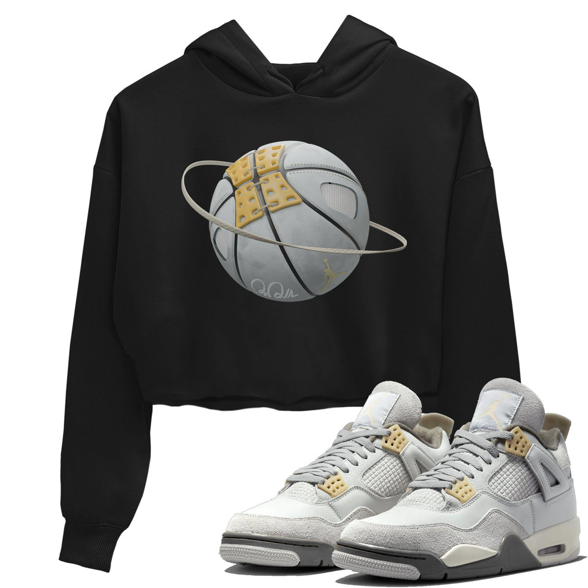 Jordan 4 Craft Sneaker Matching T-Shirt Basketball Planet Sneaker Tees Jordan 4 Craft Sneaker Release Tees Women's Shirts