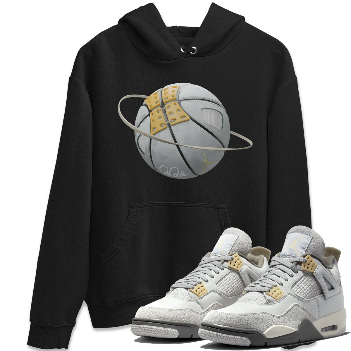 Jordan 4 Craft Sneaker Matching T-Shirt Basketball Planet Sneaker Tees Jordan 4 Craft Sneaker Release Tees Crew Neck Tees