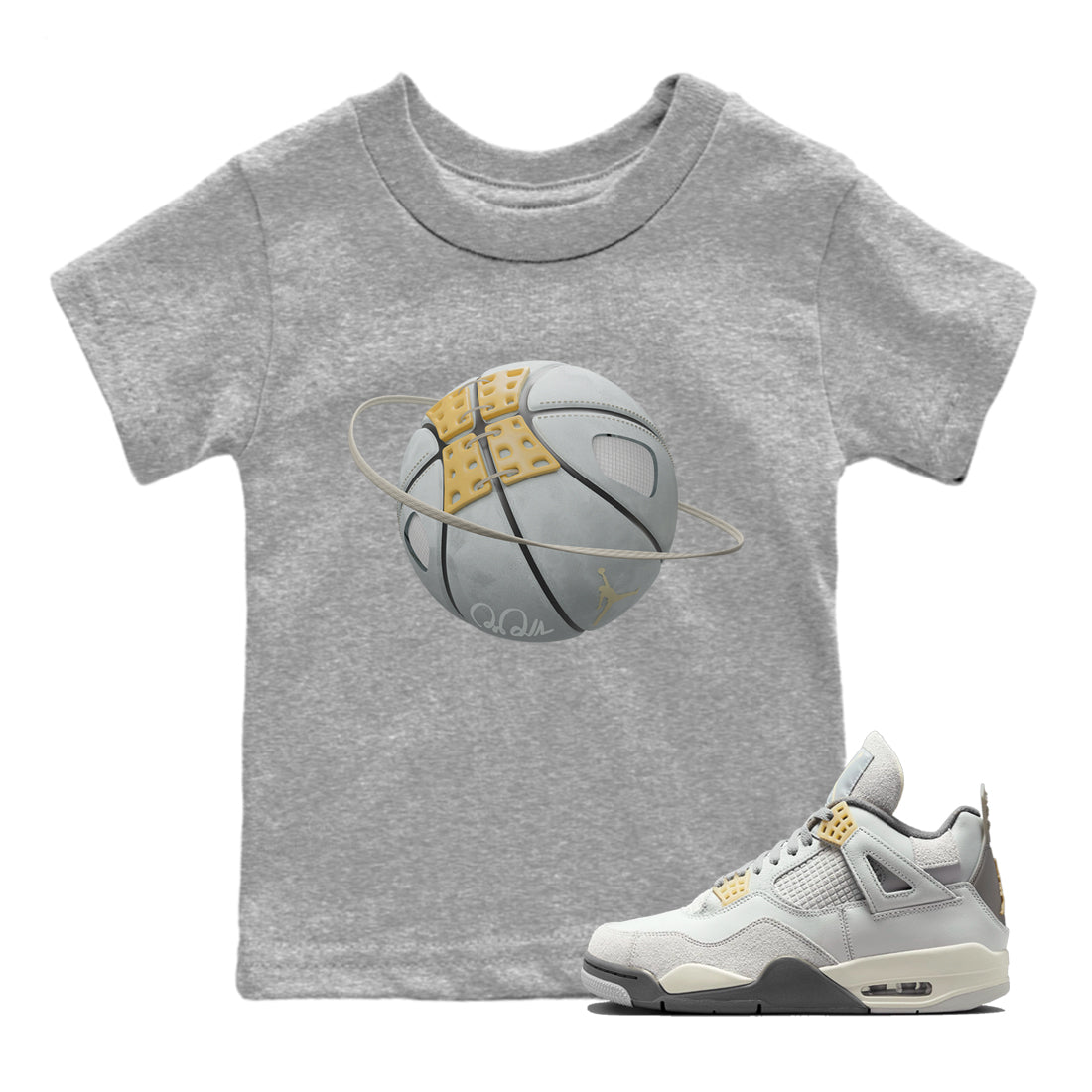 Jordan 4 Craft Sneaker Matching T-Shirt Basketball Planet Sneaker Tees Jordan 4 Craft Sneaker Release Tees Kids Shirts
