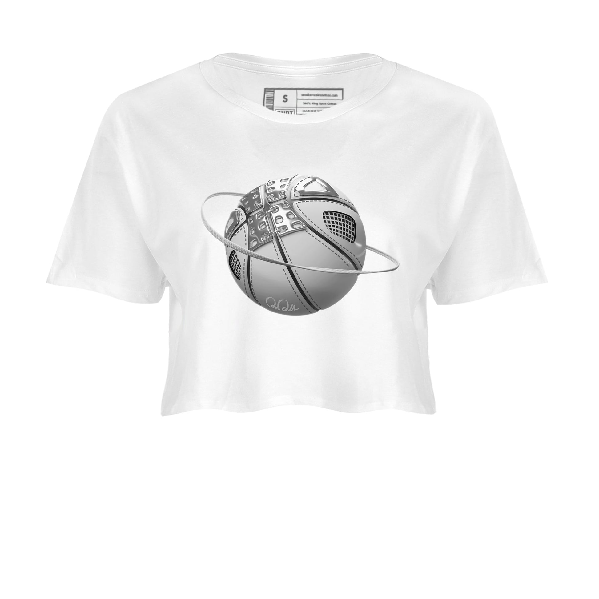 Air Jordan 4 Frozen Moments shirt to match jordans Basketball Planet Streetwear Sneaker Shirt AJ4 Frozen Moments Drip Gear Zone Sneaker Matching Clothing White 2 Crop T-Shirt