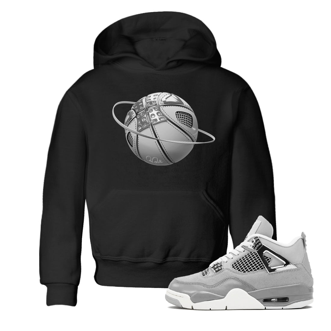 Air Jordan 4 Frozen Moments shirt to match jordans Basketball Planet Streetwear Sneaker Shirt AJ4 Frozen Moments Drip Gear Zone Sneaker Matching Clothing Baby Toddler Black 1 T-Shirt