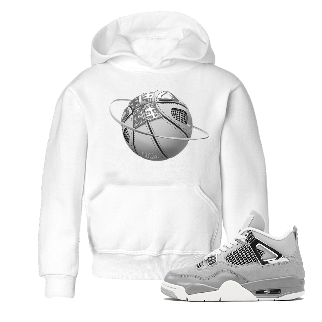 Air Jordan 4 Frozen Moments shirt to match jordans Basketball Planet Streetwear Sneaker Shirt AJ4 Frozen Moments Drip Gear Zone Sneaker Matching Clothing Baby Toddler White 1 T-Shirt