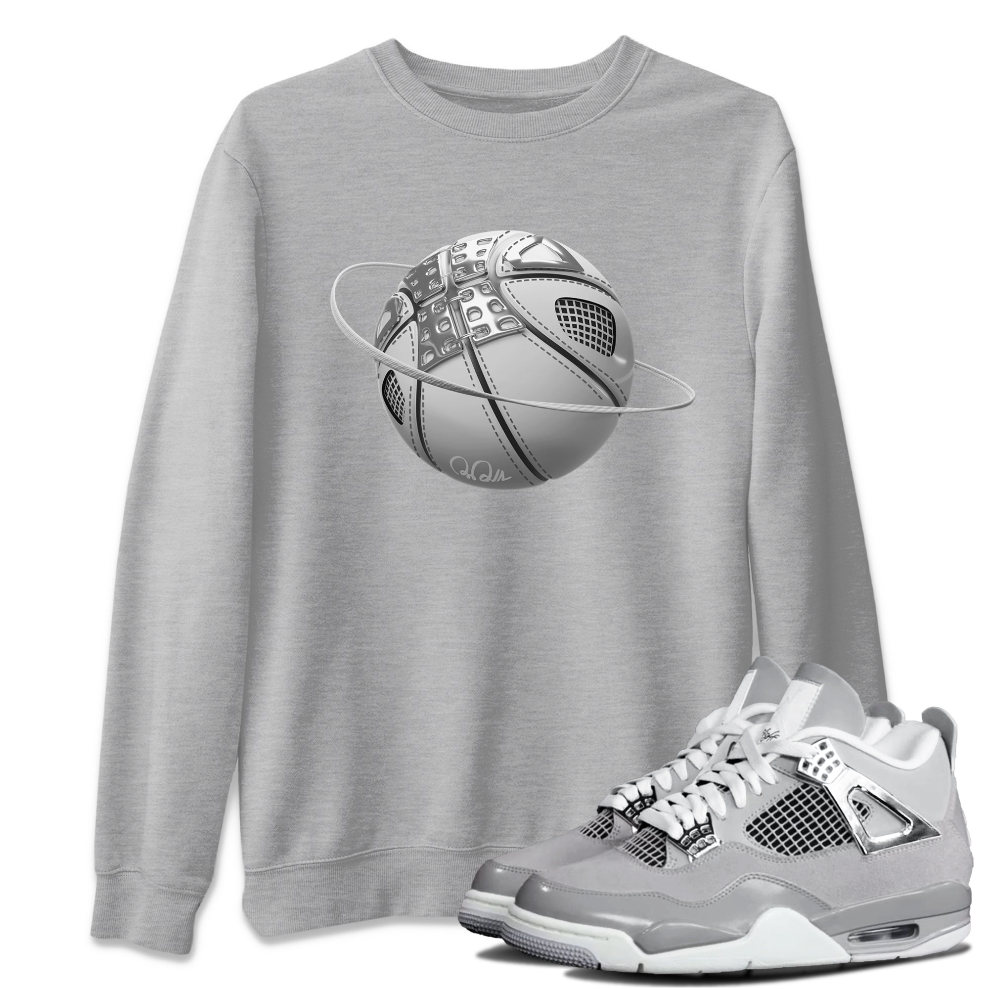 Air Jordan 4 Frozen Moments shirt to match jordans Basketball Planet Streetwear Sneaker Shirt AJ4 Frozen Moments Drip Gear Zone Sneaker Matching Clothing Unisex Heather Grey 1 T-Shirt