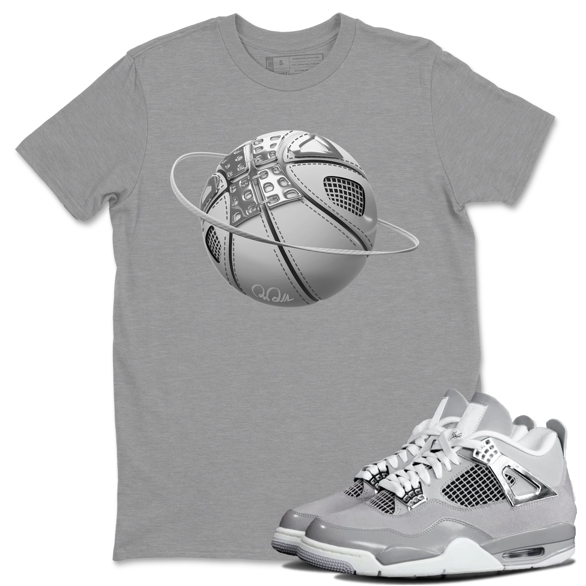 Air Jordan 4 Frozen Moments shirt to match jordans Basketball Planet Streetwear Sneaker Shirt AJ4 Frozen Moments Drip Gear Zone Sneaker Matching Clothing Unisex Heather Grey 1 T-Shirt