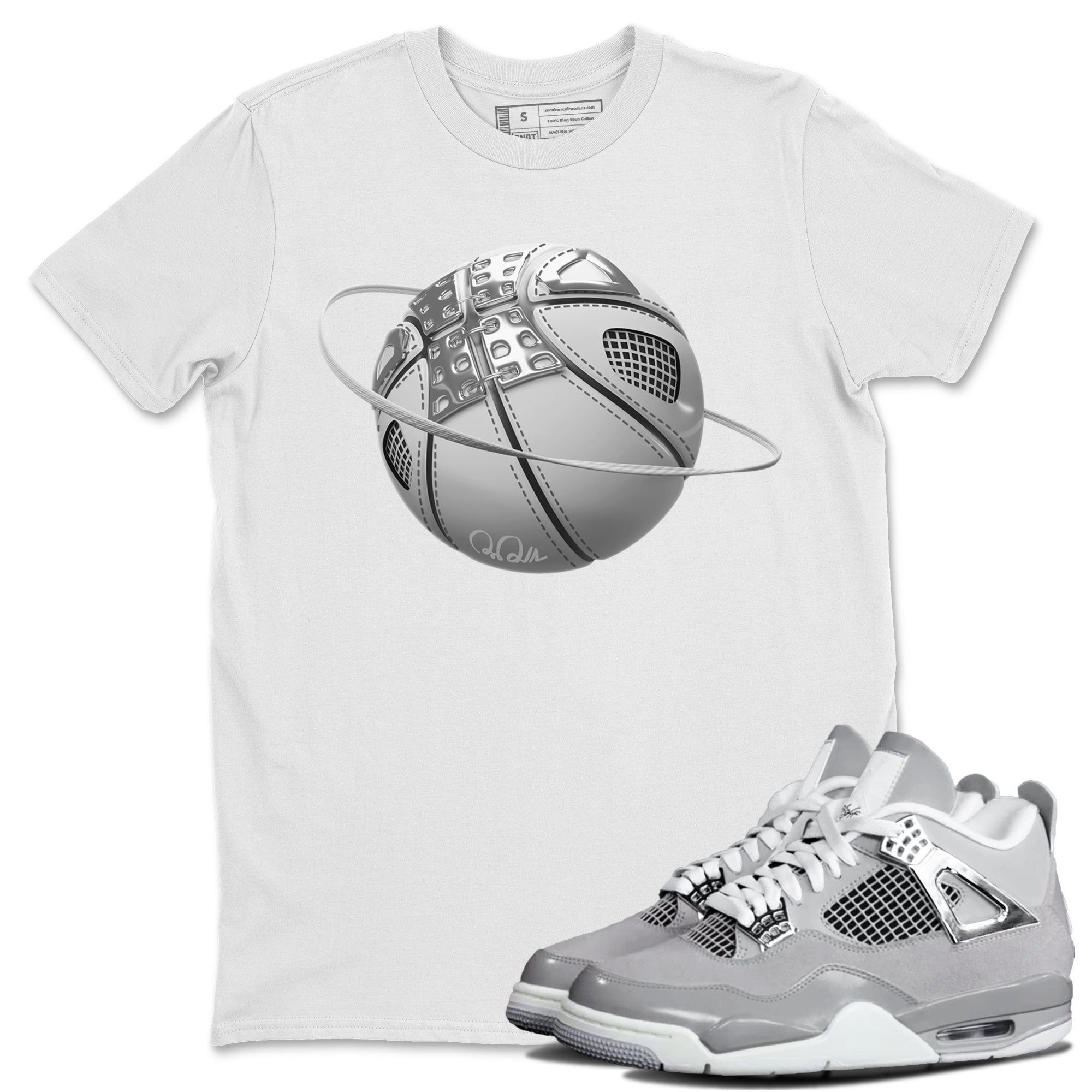 Air Jordan 4 Frozen Moments shirt to match jordans Basketball Planet Streetwear Sneaker Shirt AJ4 Frozen Moments Drip Gear Zone Sneaker Matching Clothing Unisex White 1 T-Shirt