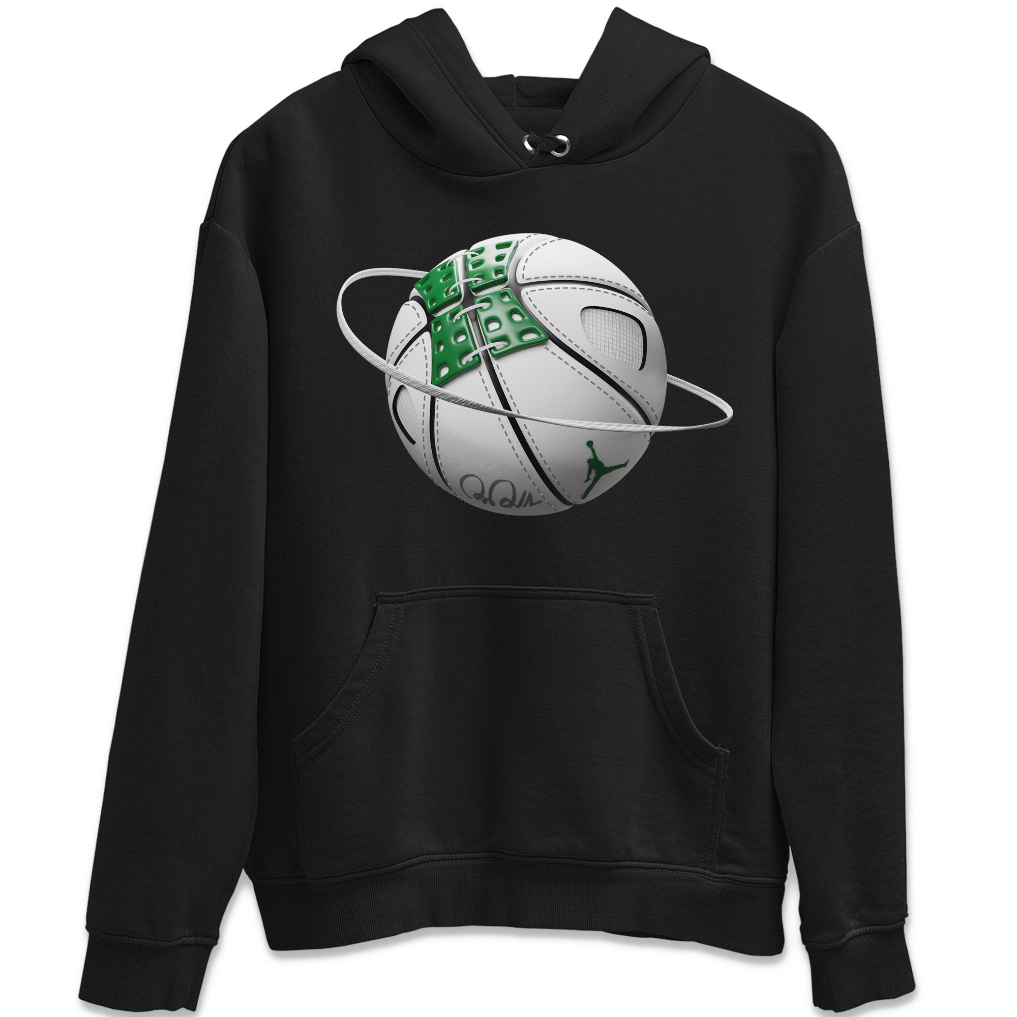 Air Jordan 4 Pine Green Sneaker Match Tees Basketball Planet Streetwear Sneaker Shirt AJ4 Pine Green Sneaker Release Tees Unisex Shirts Black 2