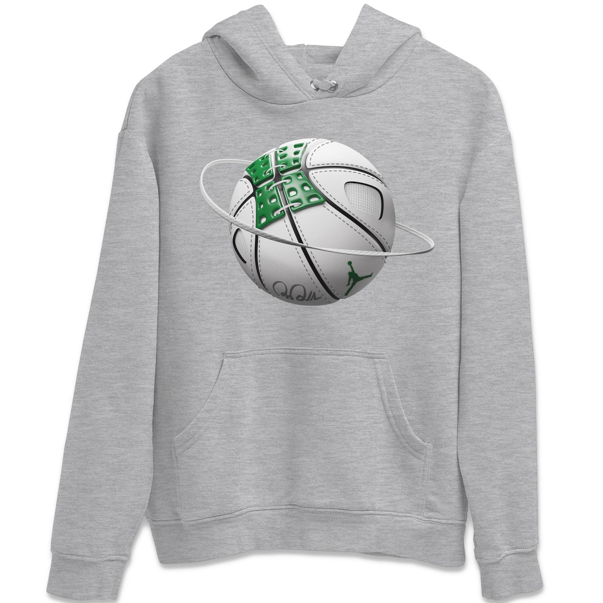 Air Jordan 4 Pine Green Sneaker Match Tees Basketball Planet Streetwear Sneaker Shirt AJ4 Pine Green Sneaker Release Tees Unisex Shirts Heather Grey 2