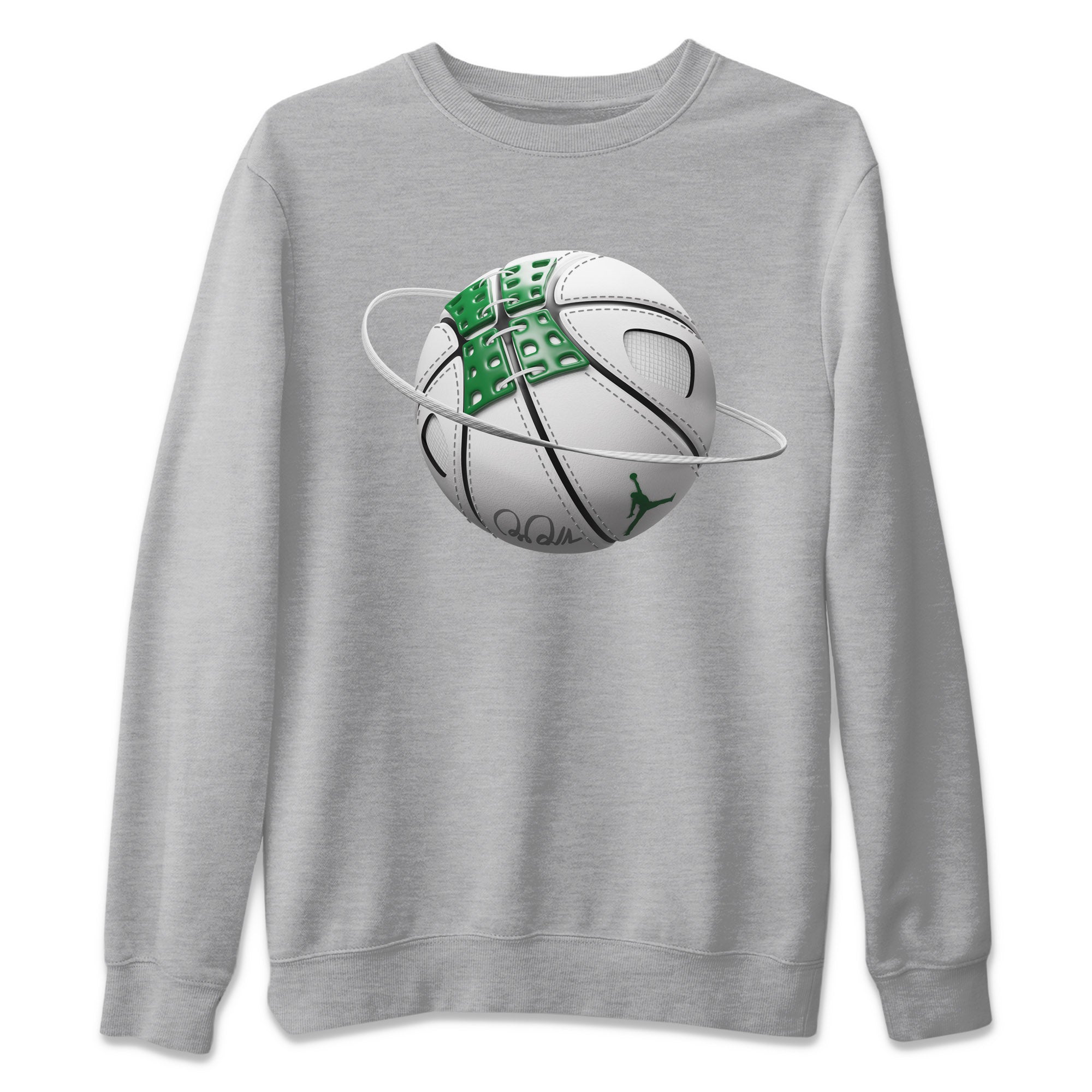 Air Jordan 4 Pine Green Sneaker Match Tees Basketball Planet Streetwear Sneaker Shirt AJ4 Pine Green Sneaker Release Tees Unisex Shirts Heather Grey 2