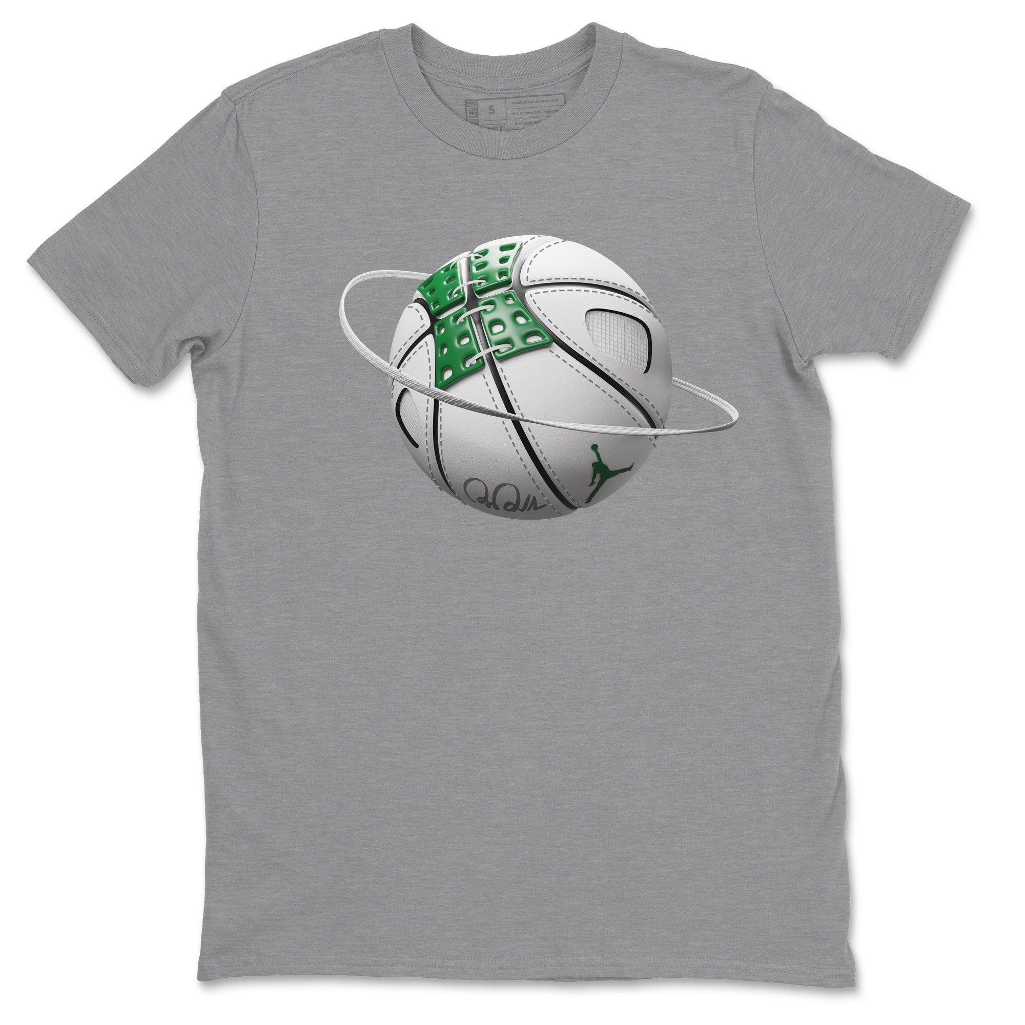 Air Jordan 4 Pine Green Sneaker Match Tees Basketball Planet Streetwear Sneaker Shirt AJ4 Pine Green Sneaker Release Tees Unisex Shirts Heather Grey 2