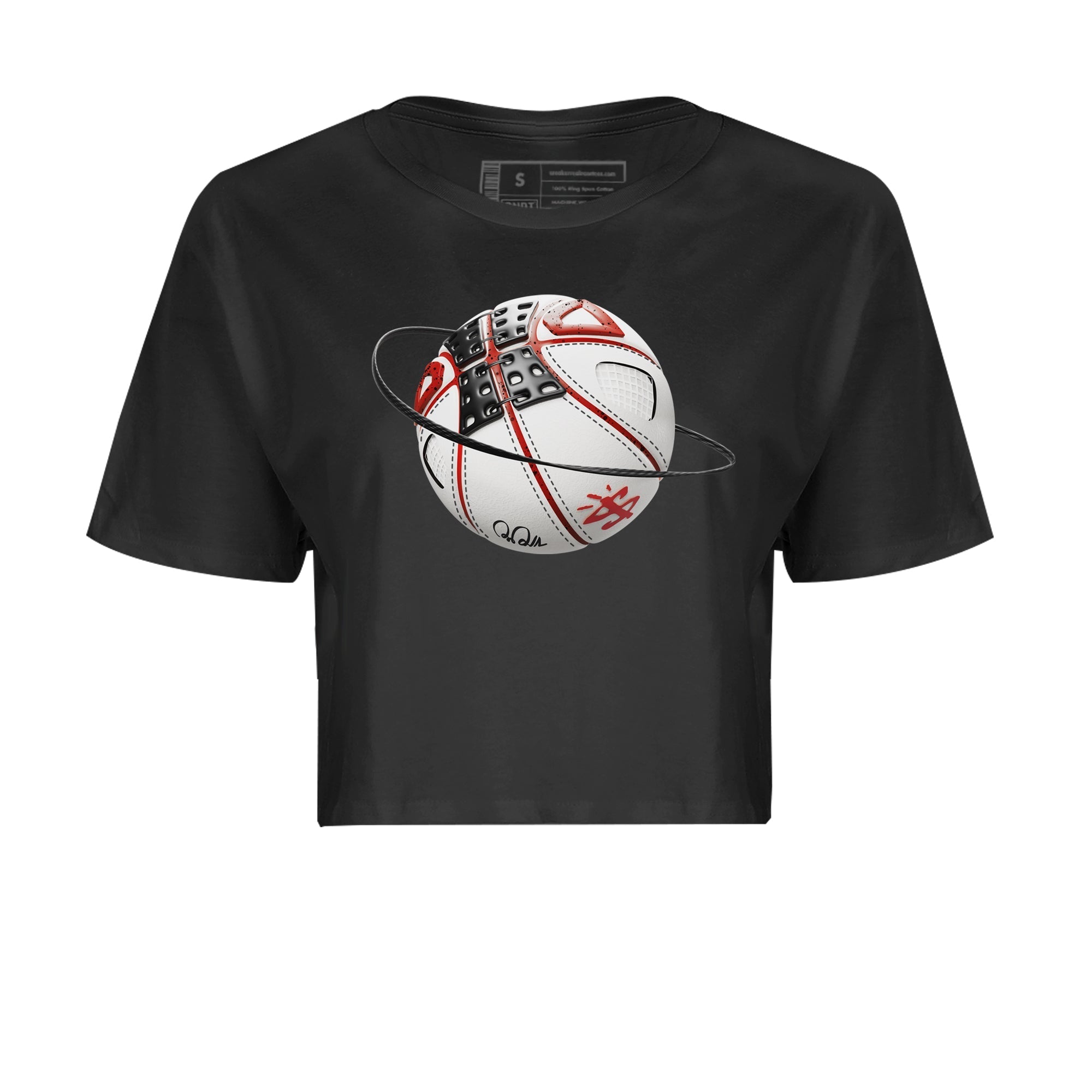 Air Jordan 4 Red Cement Sneaker Match Tees Basketball Planet Streetwear Sneaker Shirt AJ4 Retro OG Red Cement Sneaker Release Tees Women's Shirts Black 2