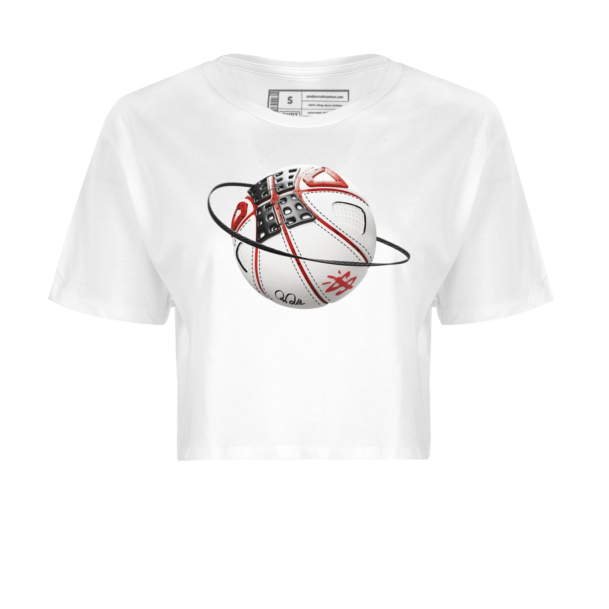 Air Jordan 4 Red Cement Sneaker Match Tees Basketball Planet Streetwear Sneaker Shirt AJ4 Retro OG Red Cement Sneaker Release Tees Women's Shirts White 2