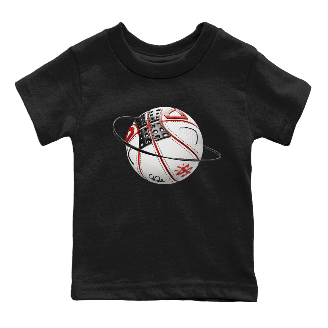 Air Jordan 4 Red Cement Sneaker Match Tees Basketball Planet Streetwear Sneaker Shirt AJ4 Retro OG Red Cement Sneaker Release Tees Kids Shirts Black 2