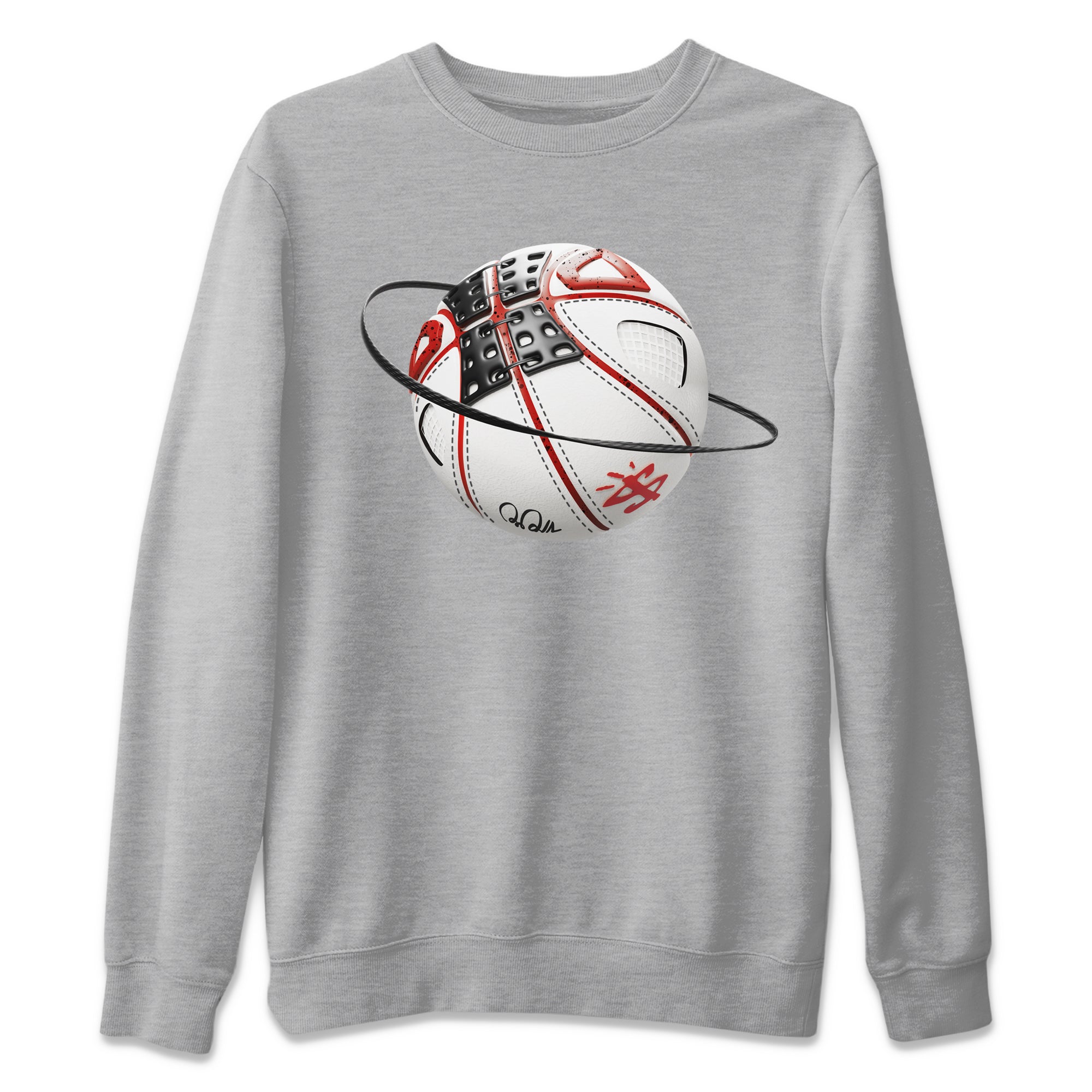 Air Jordan 4 Red Cement Sneaker Match Tees Basketball Planet Streetwear Sneaker Shirt AJ4 Retro OG Red Cement Sneaker Release Tees Unisex Shirts Heather Grey 2