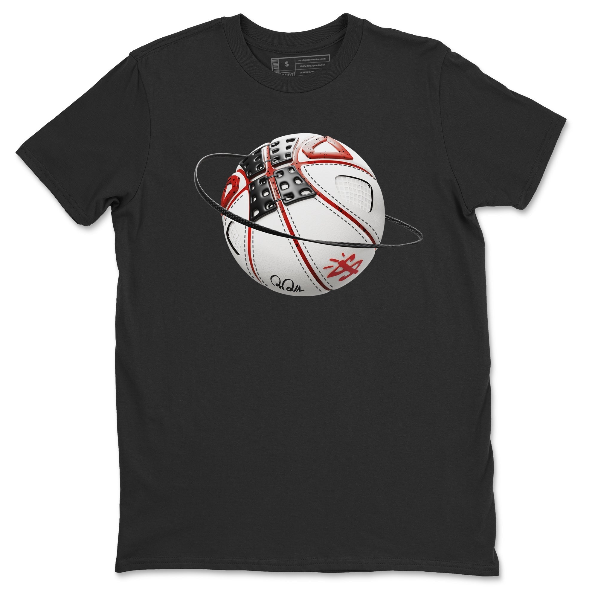 Air Jordan 4 Red Cement Sneaker Match Tees Basketball Planet Streetwear Sneaker Shirt AJ4 Retro OG Red Cement Sneaker Release Tees Unisex Shirts Black 2