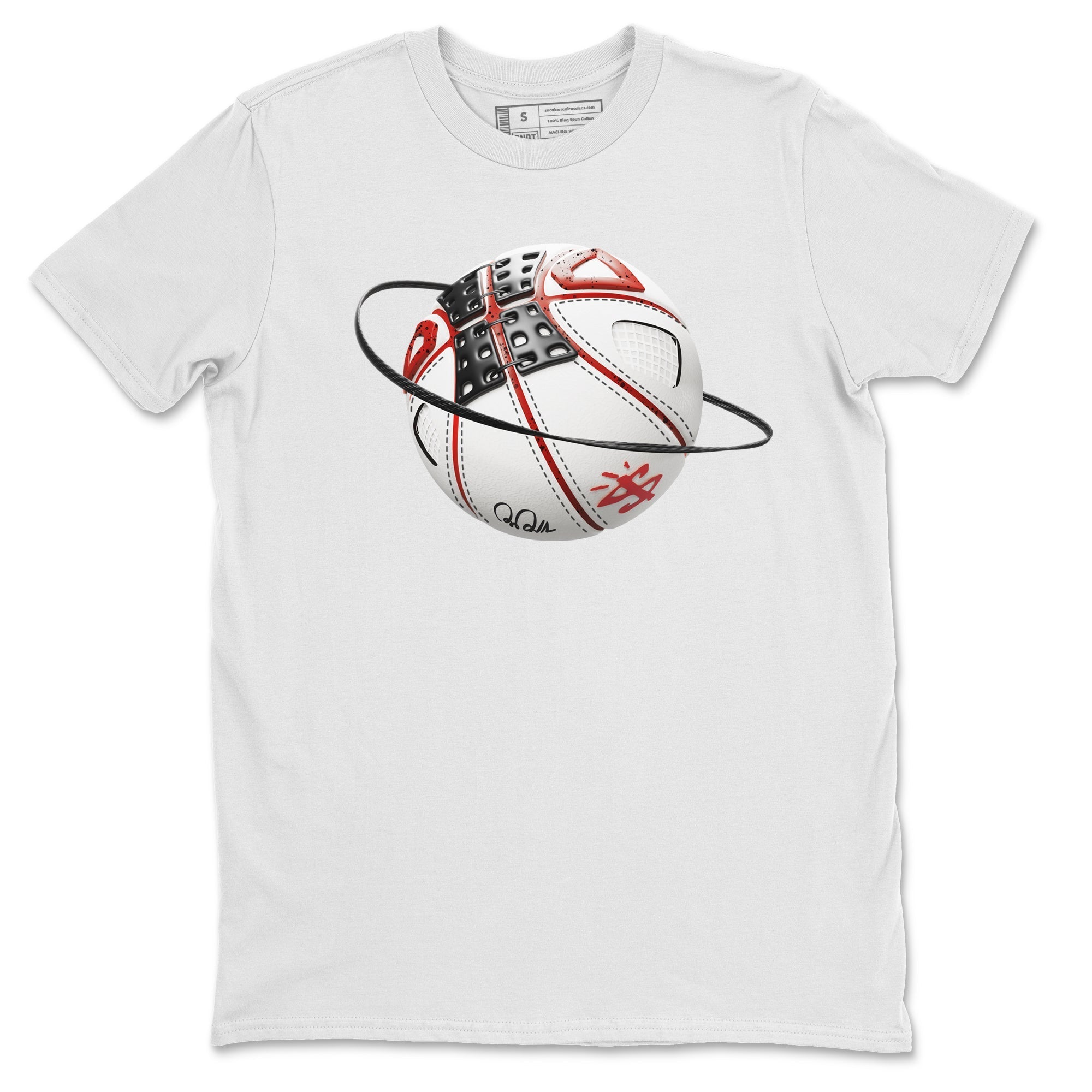 Air Jordan 4 Red Cement Sneaker Match Tees Basketball Planet Streetwear Sneaker Shirt AJ4 Retro OG Red Cement Sneaker Release Tees Unisex Shirts White 2