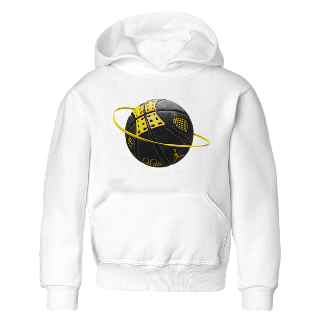 Air Jordan 4 Thunder Sneaker Match Tees Basketball Planet Streetwear Sneaker Shirt AJ4 Thunder Jumpman Sneaker Release Tees Kids Shirts White 2