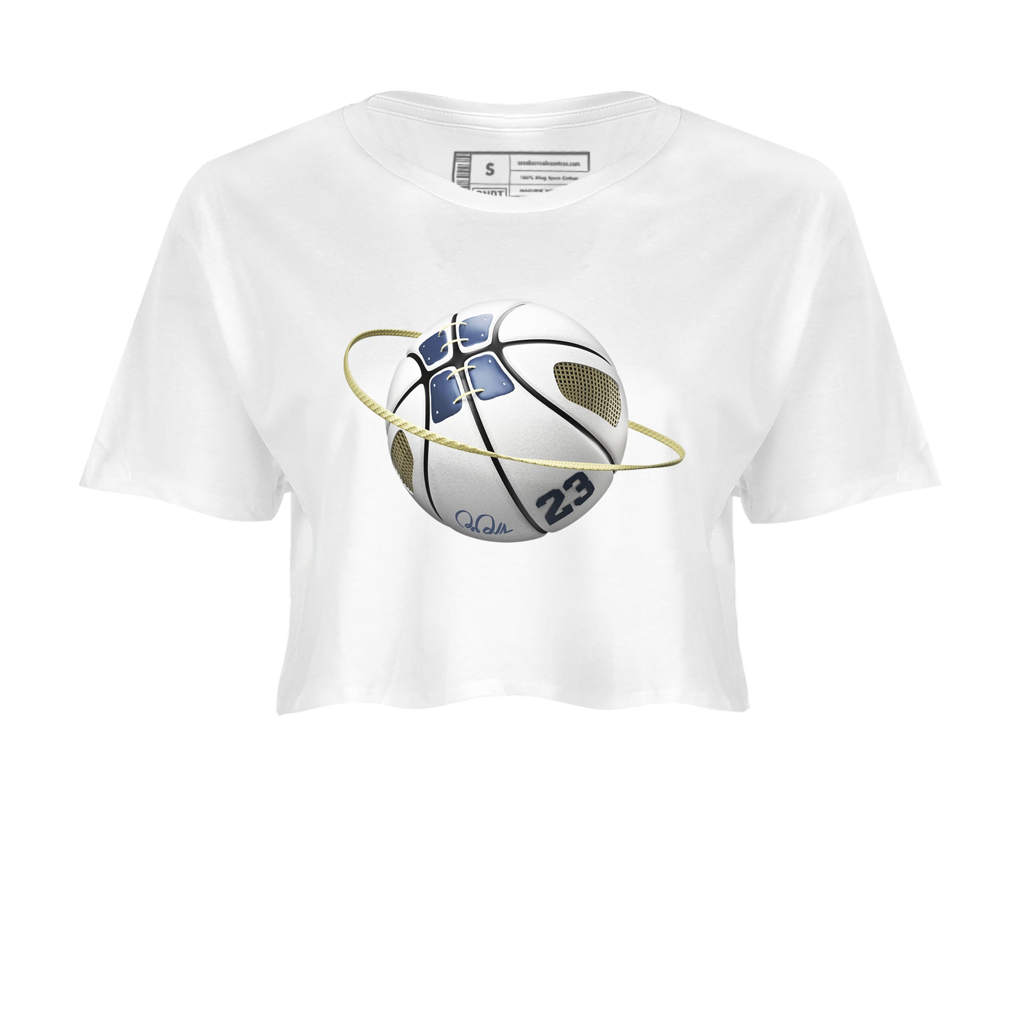 Air Jordan 5 A Ma Maniere x Photon Dust shirt to match jordans Basketball Planet sneaker tees Jordan 5 A Ma Maniere "Dawn" Drip Gear Zone White 2 Crop T-Shirt