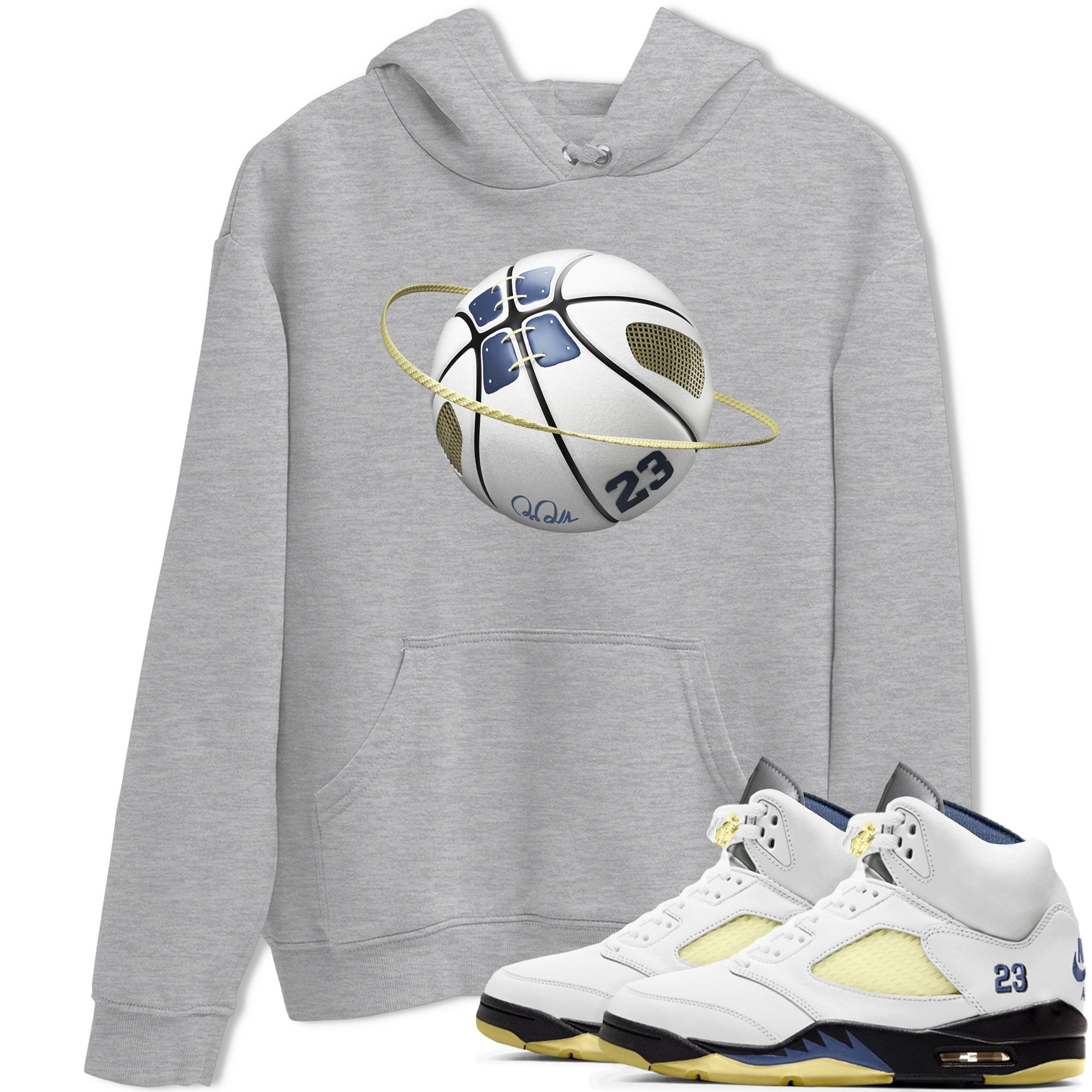 Air Jordan 5 A Ma Maniere x Photon Dust shirt to match jordans Basketball Planet sneaker tees Jordan 5 A Ma Maniere "Dawn" Drip Gear Zone Unisex Heather Grey 1 T-Shirt