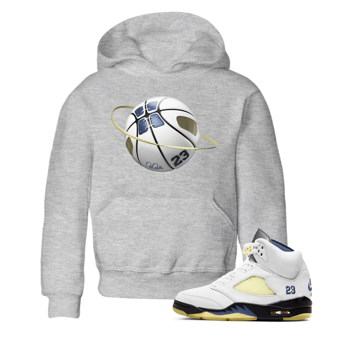 Air Jordan 5 A Ma Maniere x Photon Dust shirt to match jordans Basketball Planet sneaker tees Jordan 5 A Ma Maniere "Dawn" Drip Gear Zone Baby Toddler Heather Grey 1 T-Shirt