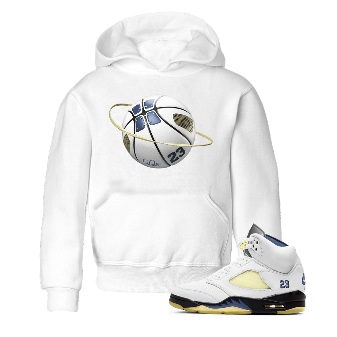 Air Jordan 5 A Ma Maniere x Photon Dust shirt to match jordans Basketball Planet sneaker tees Jordan 5 A Ma Maniere "Dawn" Drip Gear Zone Baby Toddler White 1 T-Shirt