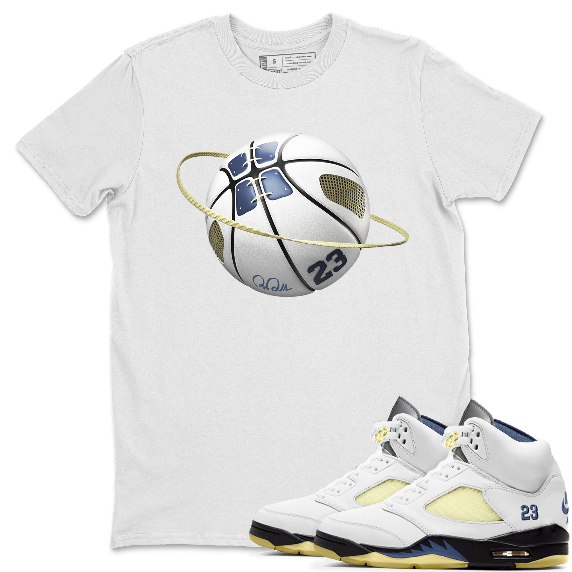 Air Jordan 5 A Ma Maniere x Photon Dust shirt to match jordans Basketball Planet sneaker tees Jordan 5 A Ma Maniere "Dawn" Drip Gear Zone Unisex White 1 T-Shirt