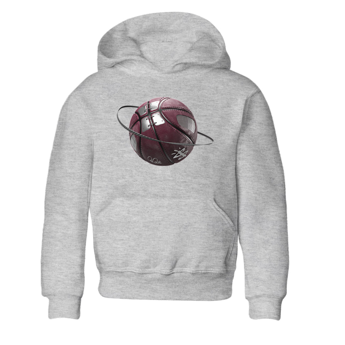 Air Jordan 5 Burgundy Sneaker Match Tees Basketball Planet Streetwear Sneaker Shirt AJ5 Burgundy Sneaker Release Tees Kids Shirts Heather Grey 2