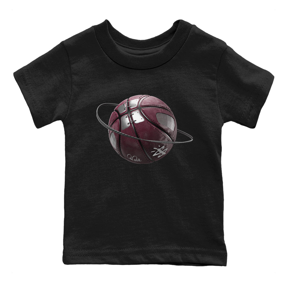 Air Jordan 5 Burgundy Sneaker Match Tees Basketball Planet Streetwear Sneaker Shirt AJ5 Burgundy Sneaker Release Tees Kids Shirts Black 2