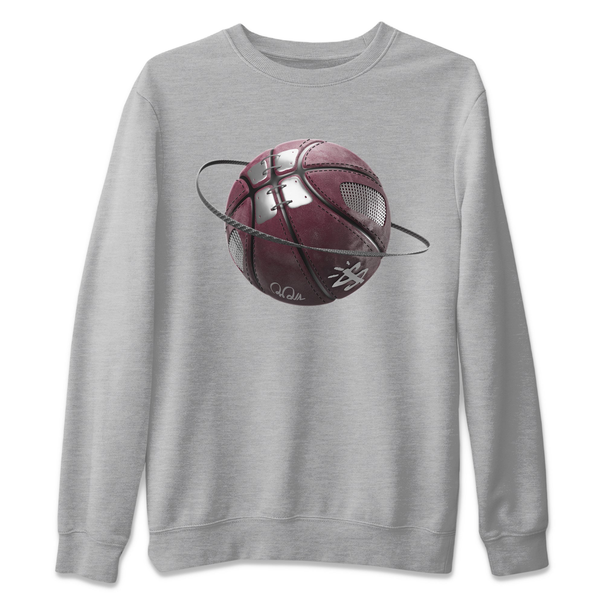 Air Jordan 5 Burgundy Sneaker Match Tees Basketball Planet Streetwear Sneaker Shirt AJ5 Burgundy Sneaker Release Tees Unisex Shirts Heather Grey 2