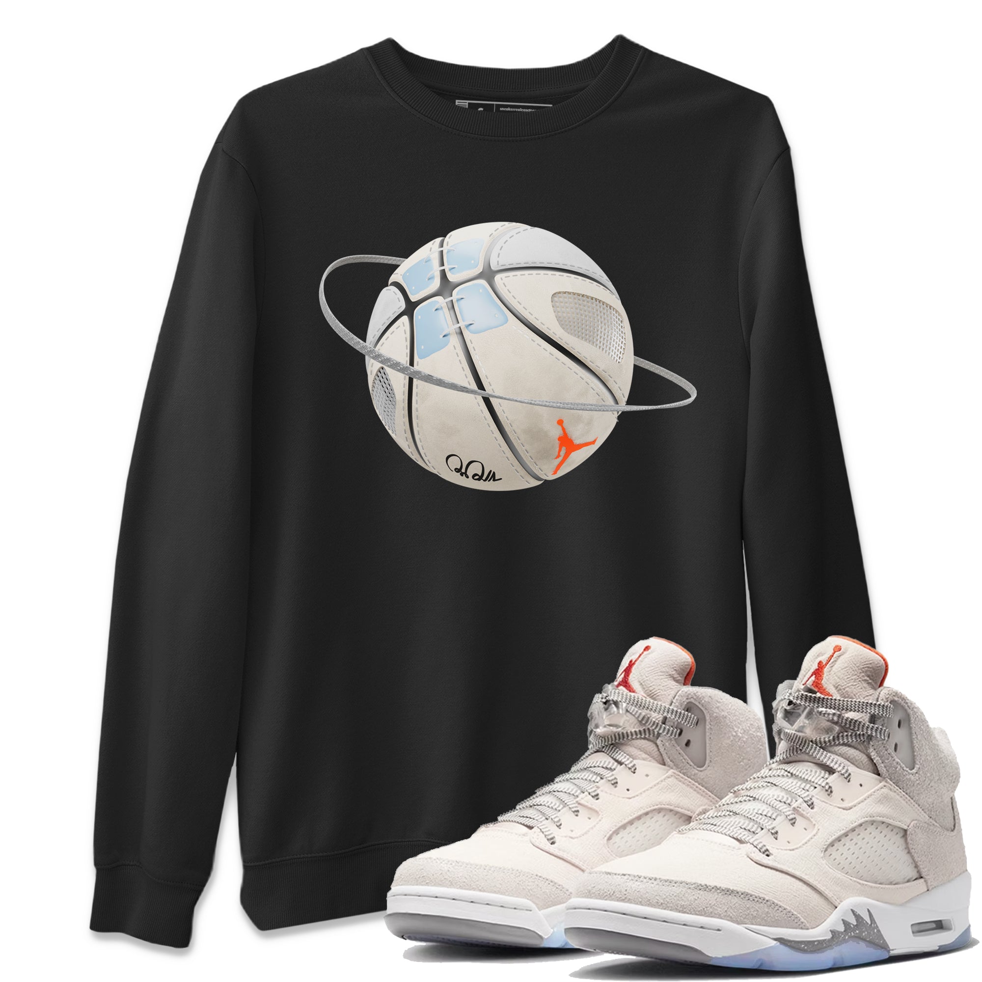 Air Jordan 5 Craft Sneaker Match Tees Basketball Planet Streetwear Sneaker Shirt AJ5 SE Craft Sneaker Release Tees Unisex Shirts Black 1