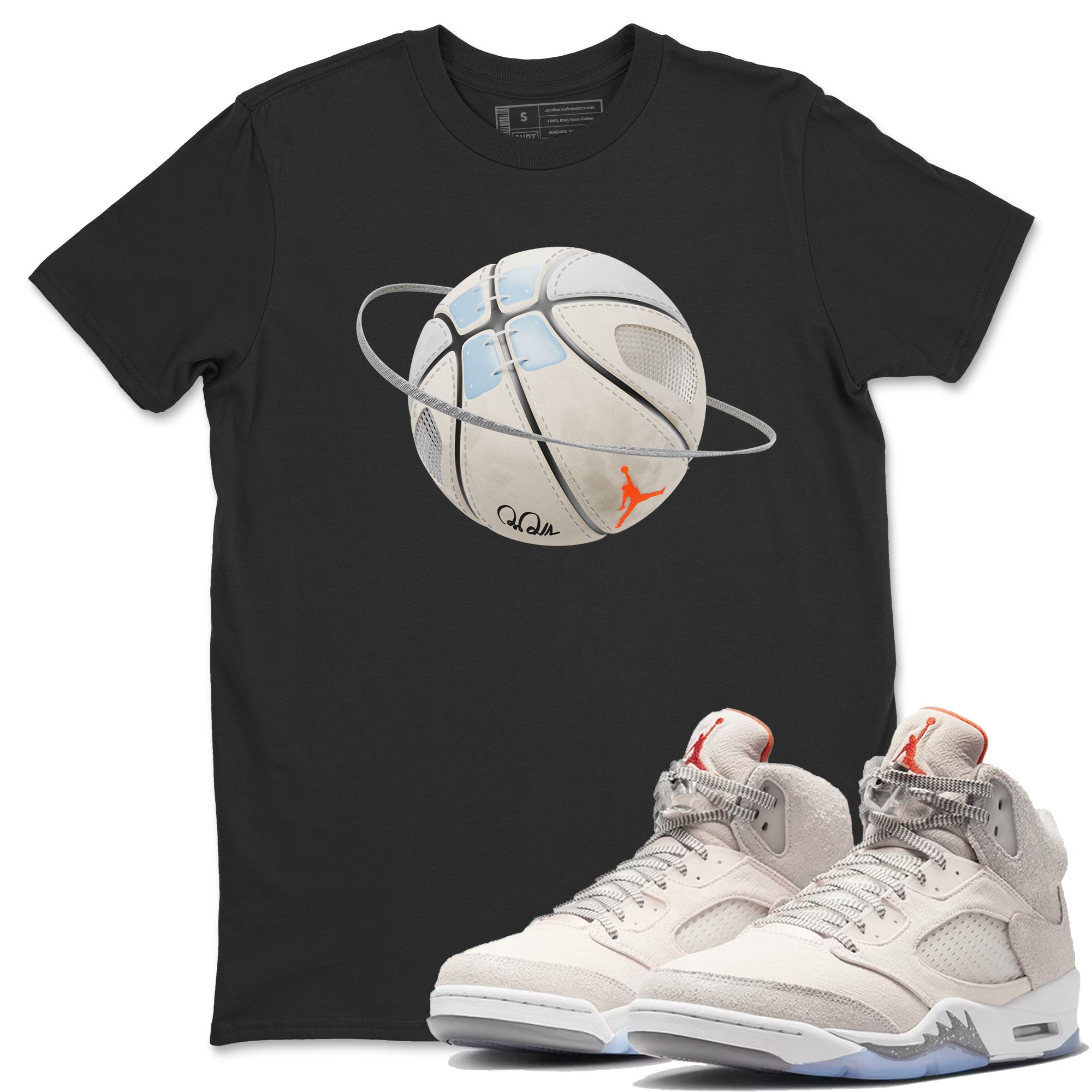 Air Jordan 5 Craft Sneaker Match Tees Basketball Planet Streetwear Sneaker Shirt AJ5 SE Craft Sneaker Release Tees Unisex Shirts Black 1