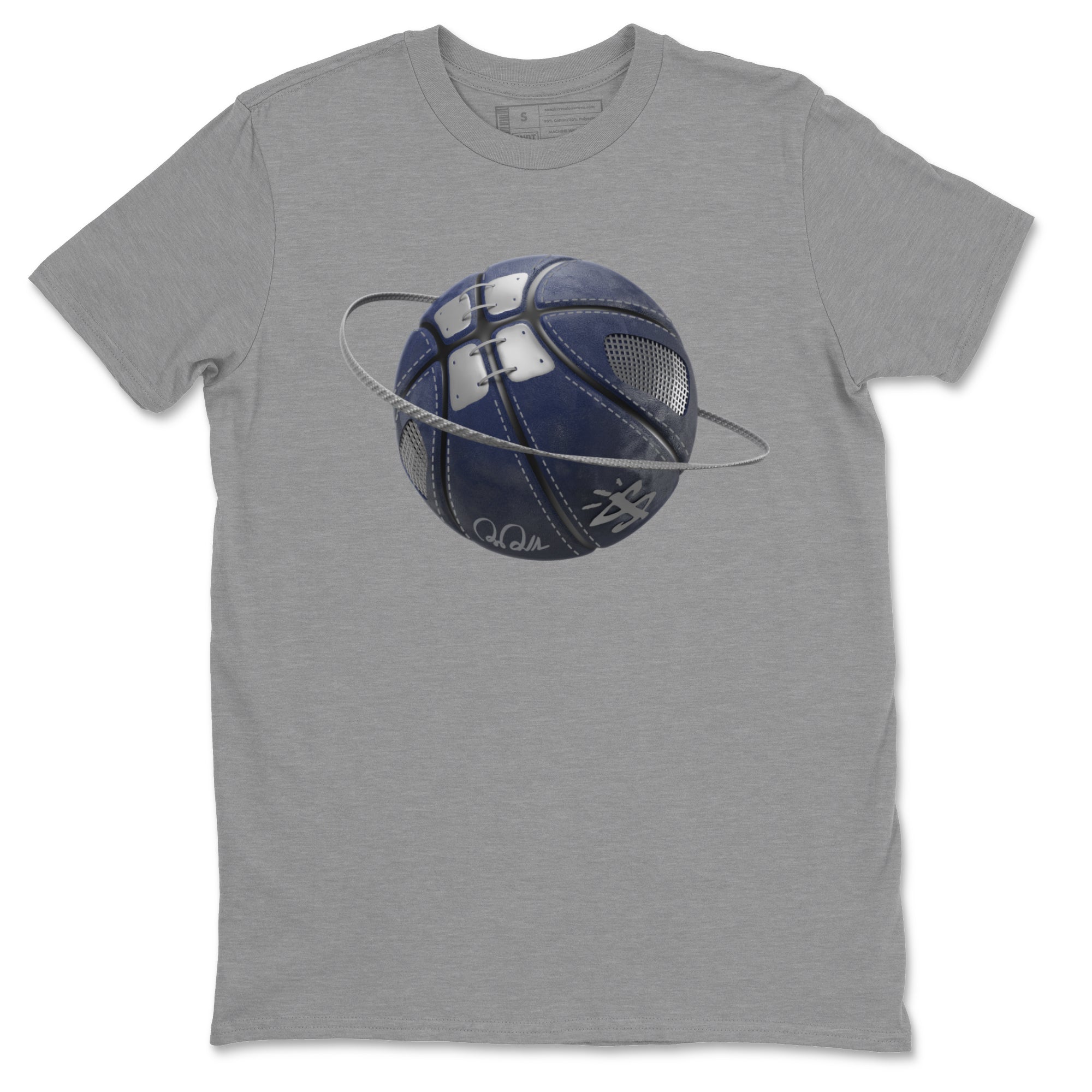 Air Jordan 5 Georgetown Sneaker Match Tees Basketball Planet Streetwear Sneaker Shirt AJ5 Georgetown Sneaker Release Tees Unisex Shirts Heather Grey 2