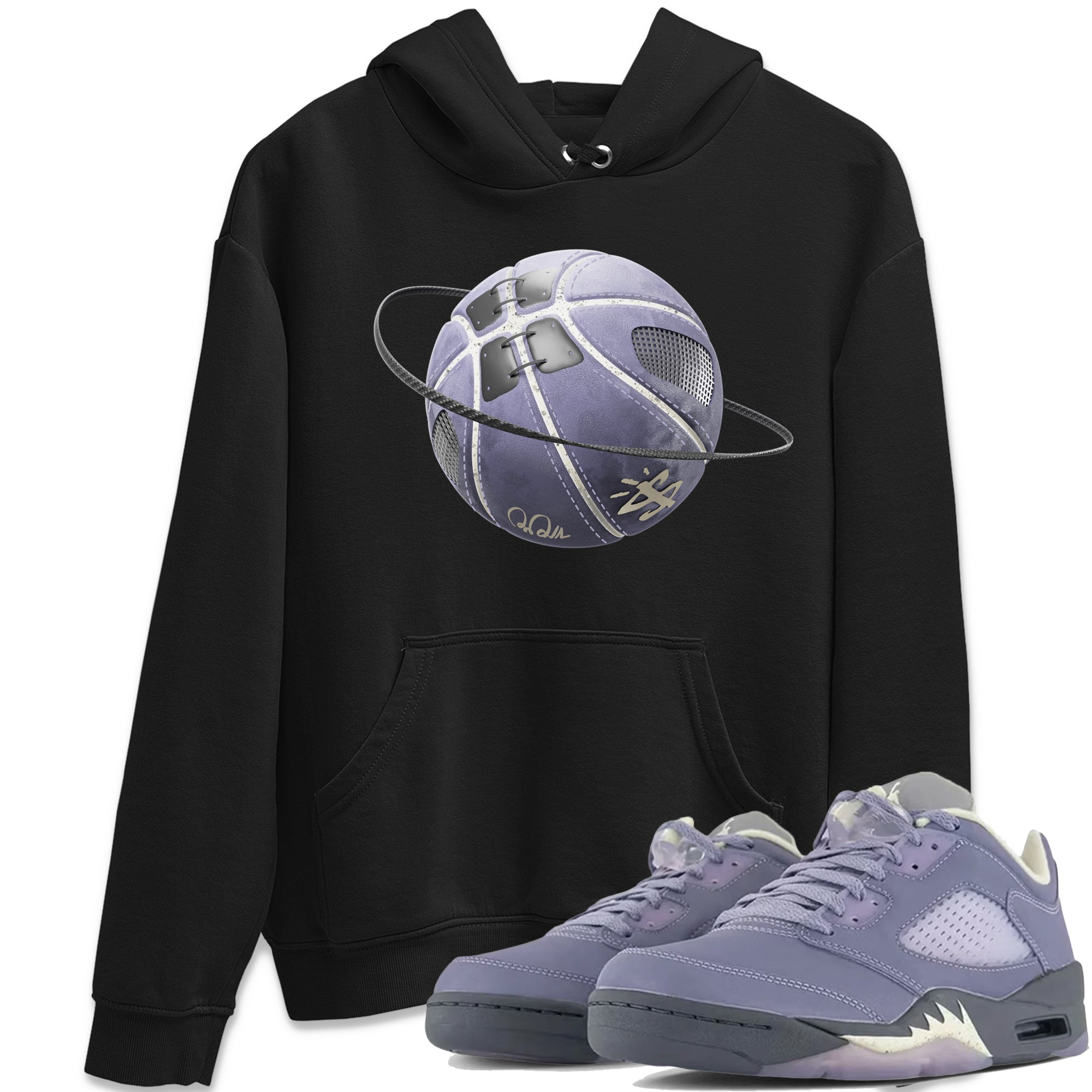 Air Jordan 5 Indigo Haze Sneaker Match Tees Basketball Planet Streetwear Sneaker Shirt AJ5 Indigo Haze Sneaker Release Tees Unisex Shirts Black 1