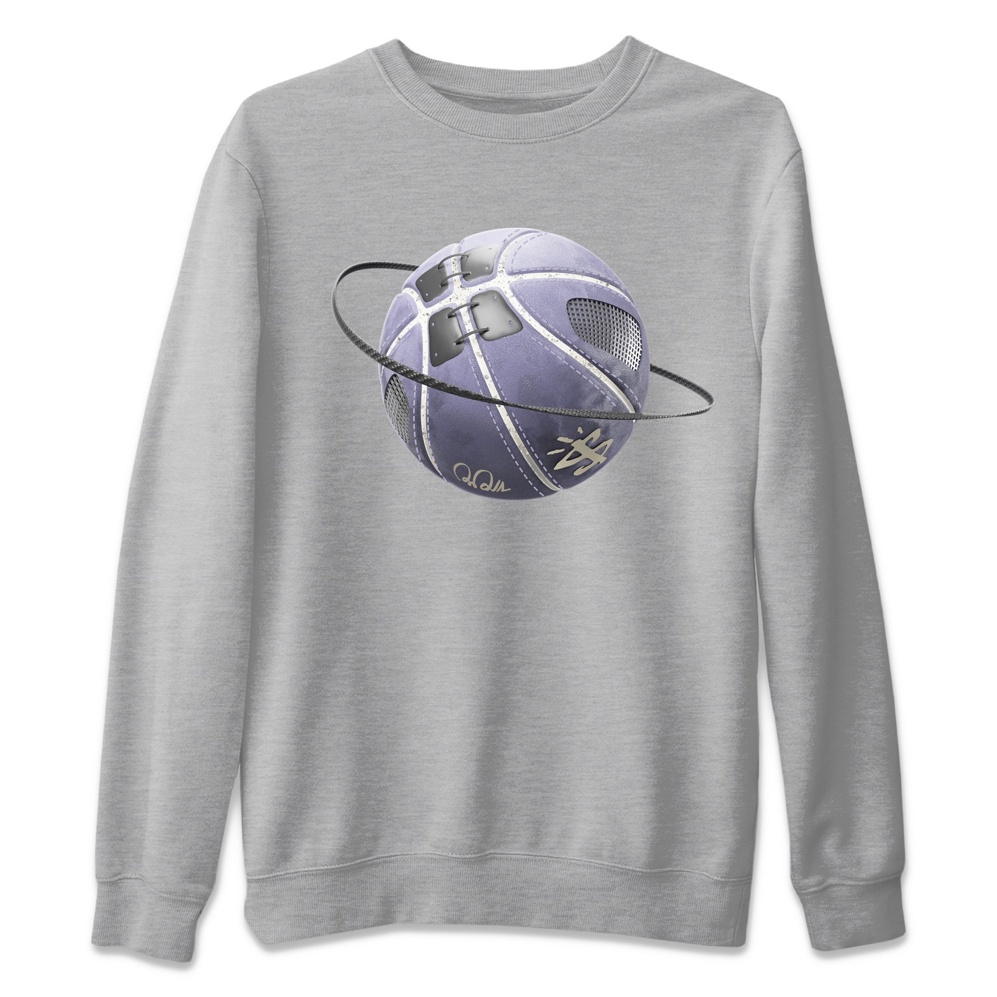 Air Jordan 5 Indigo Haze Sneaker Match Tees Basketball Planet Streetwear Sneaker Shirt AJ5 Indigo Haze Sneaker Release Tees Unisex Shirts Heather Grey 2