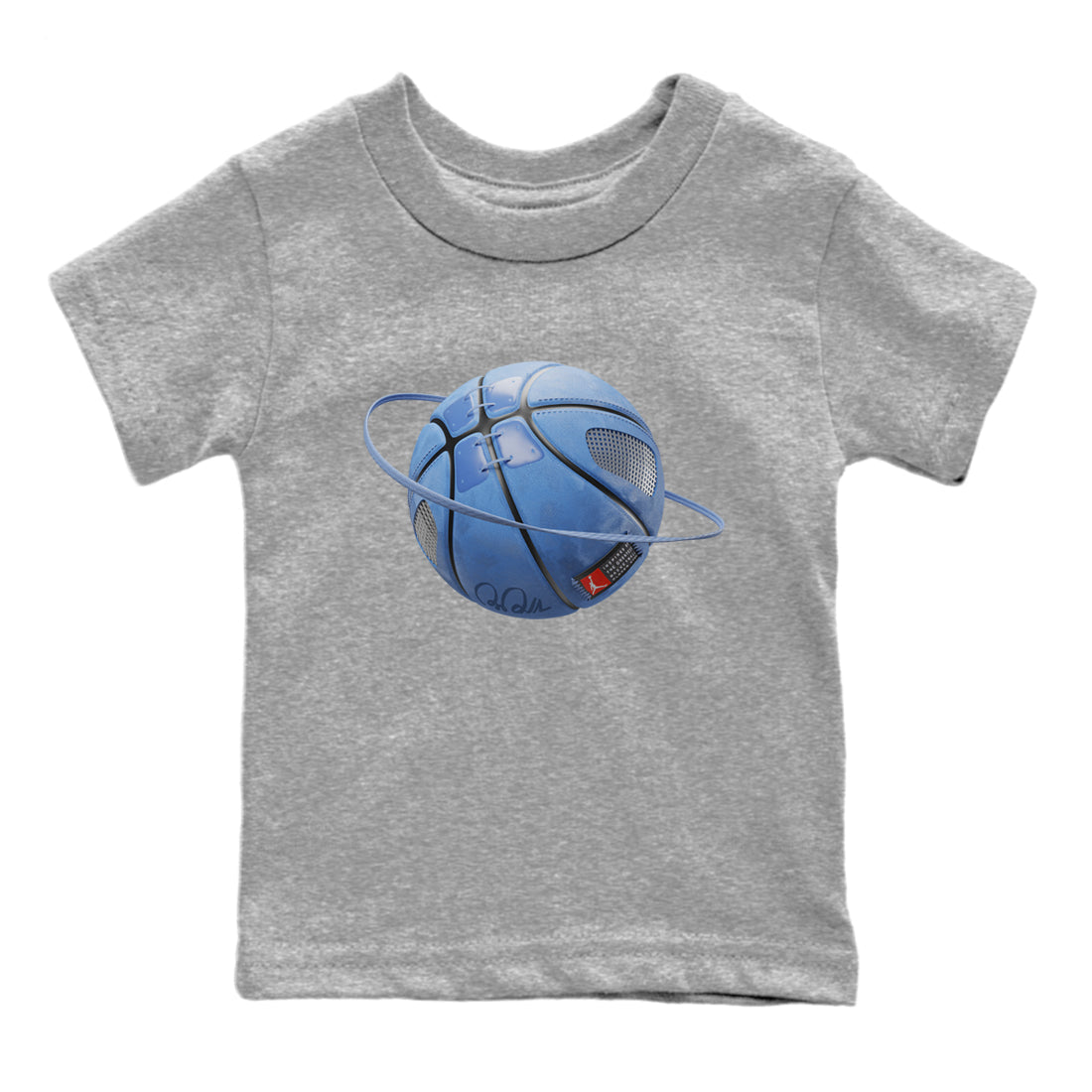 Jordan 5 UNC Sneaker Matching T-Shirt Basketball Planet Sneaker Tees Jordan 5 UNC Sneaker Release Tees Kids Shirts