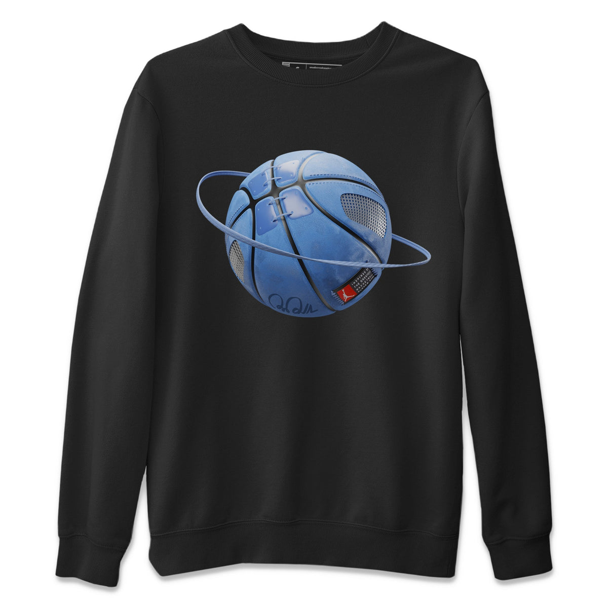 Jordan 5 UNC Sneaker Matching T-Shirt Basketball Planet Sneaker Tees Jordan 5 UNC Sneaker Release Tees Crew Neck Tees