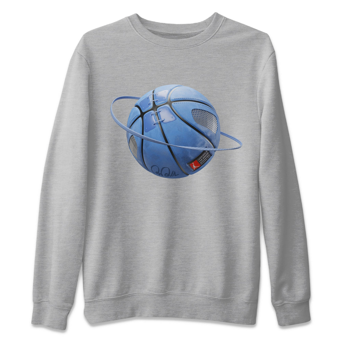 Jordan 5 UNC Sneaker Matching T-Shirt Basketball Planet Sneaker Tees Jordan 5 UNC Sneaker Release Tees Crew Neck Tees