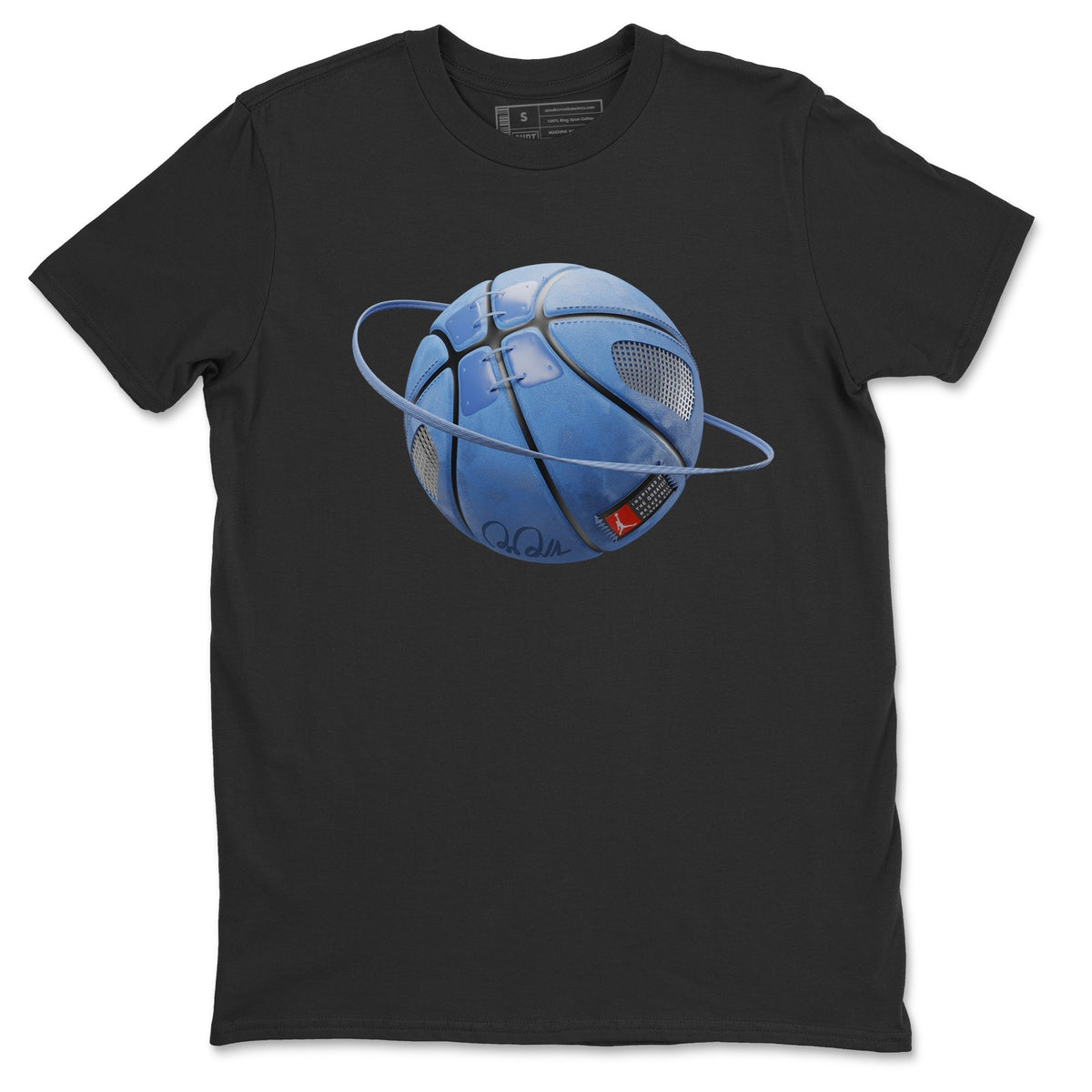 Jordan 5 UNC Sneaker Matching T-Shirt Basketball Planet Sneaker Tees Jordan 5 UNC Sneaker Release Tees Crew Neck Tees