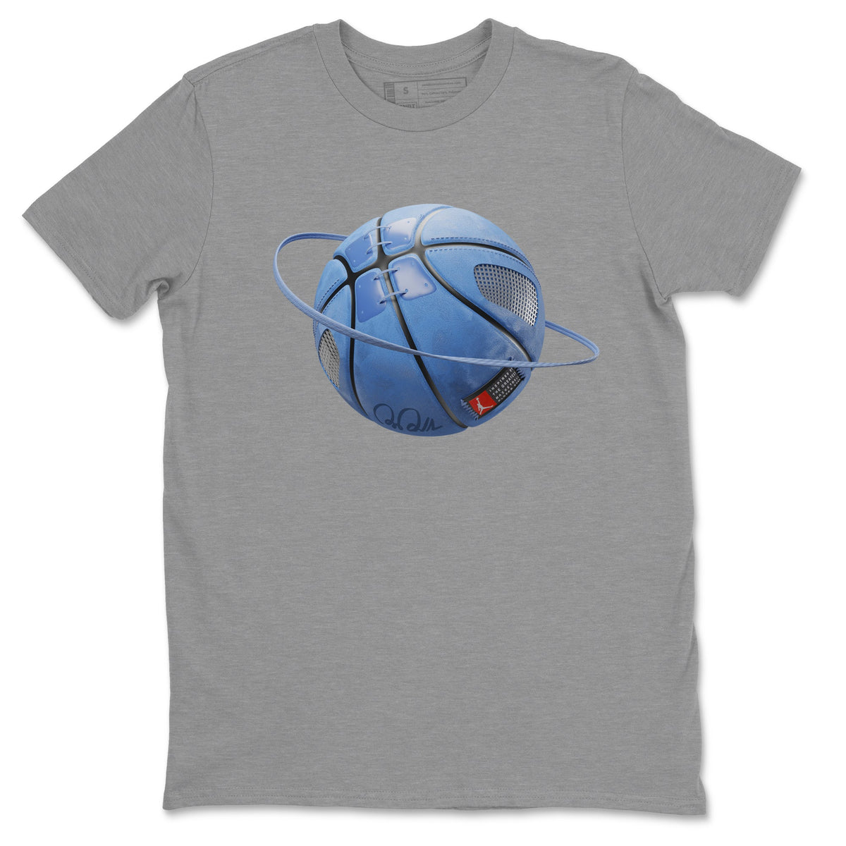 Jordan 5 UNC Sneaker Matching T-Shirt Basketball Planet Sneaker Tees Jordan 5 UNC Sneaker Release Tees Crew Neck Tees