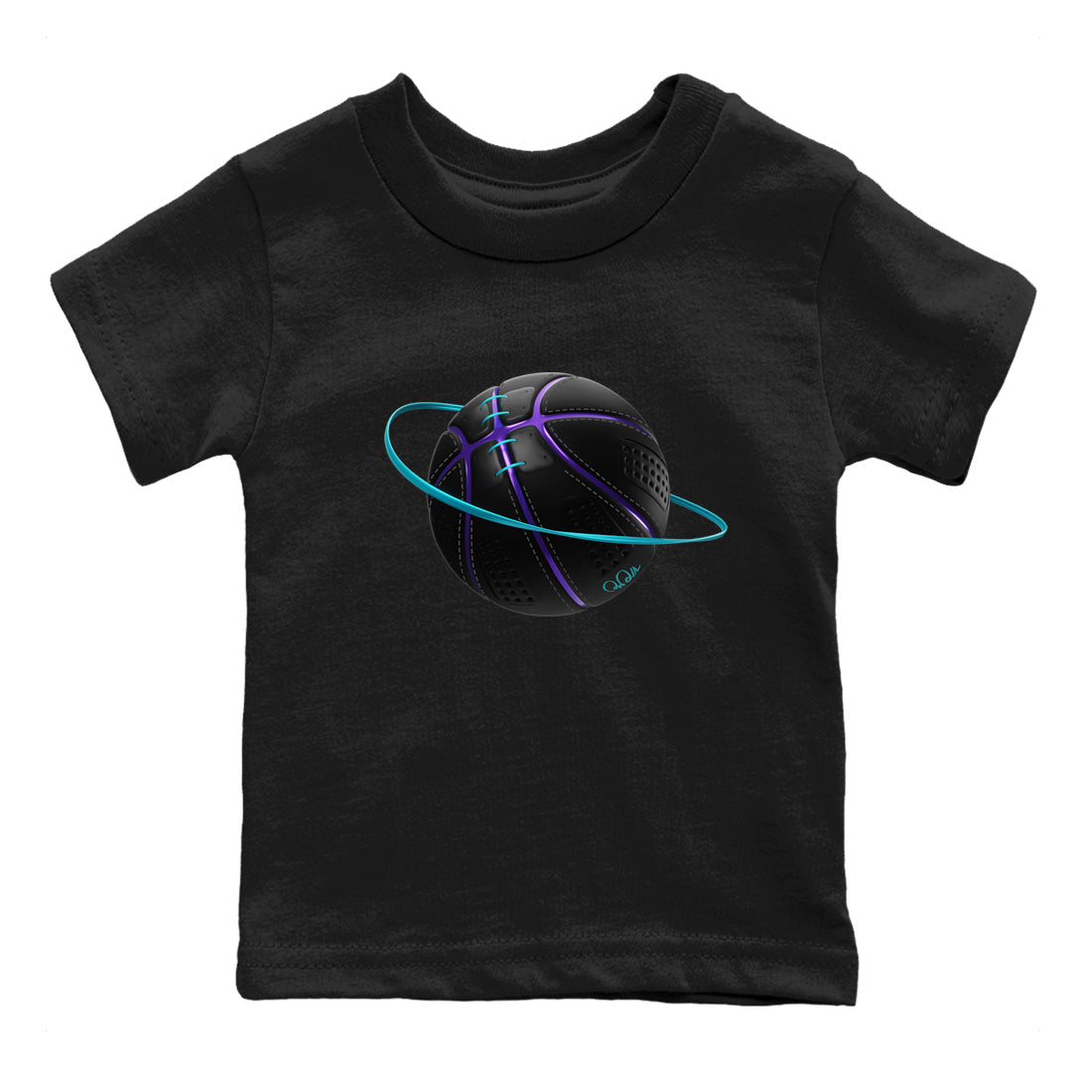 Air Jordan 6 Aqua Sneaker Match Tees Basketball Planet Streetwear Sneaker Shirt AJ6 Aqua Sneaker Release Tees Kids Shirts Black 2