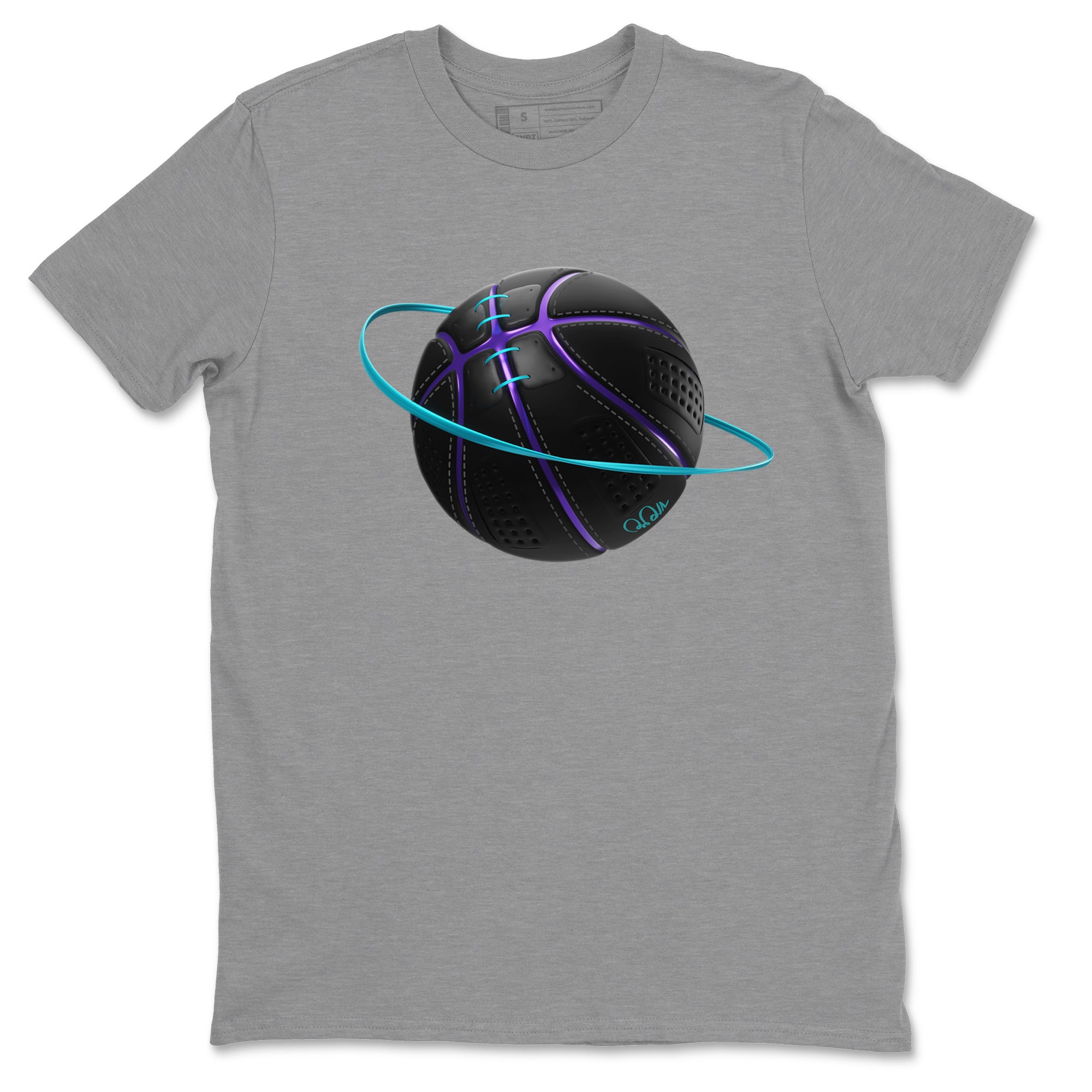 Air Jordan 6 Aqua Sneaker Match Tees Basketball Planet Streetwear Sneaker Shirt AJ6 Aqua Sneaker Release Tees Unisex Shirts Heather Grey 2