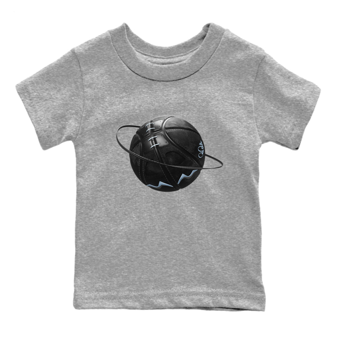 Air Jordan 7 Chambray Sneaker Match Tees Basketball Planet Streetwear Sneaker Shirt AJ7 Chambray Sneaker Release Tees Kids Shirts Heather Grey 2